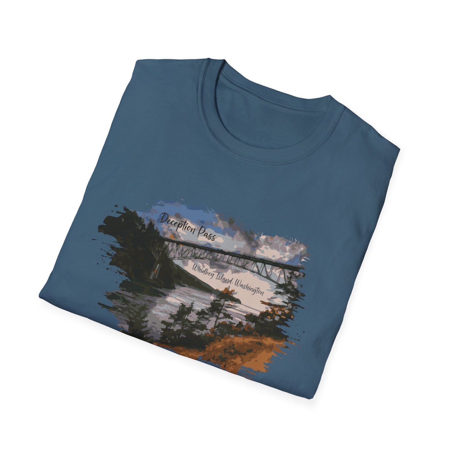 DECEPTION PASS BRIDGE, PAINTED Unisex Softstyle T-Shirt