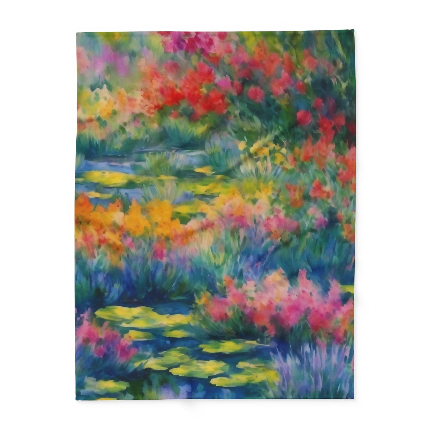 WILDFLOWER POND Arctic Fleece Blanket