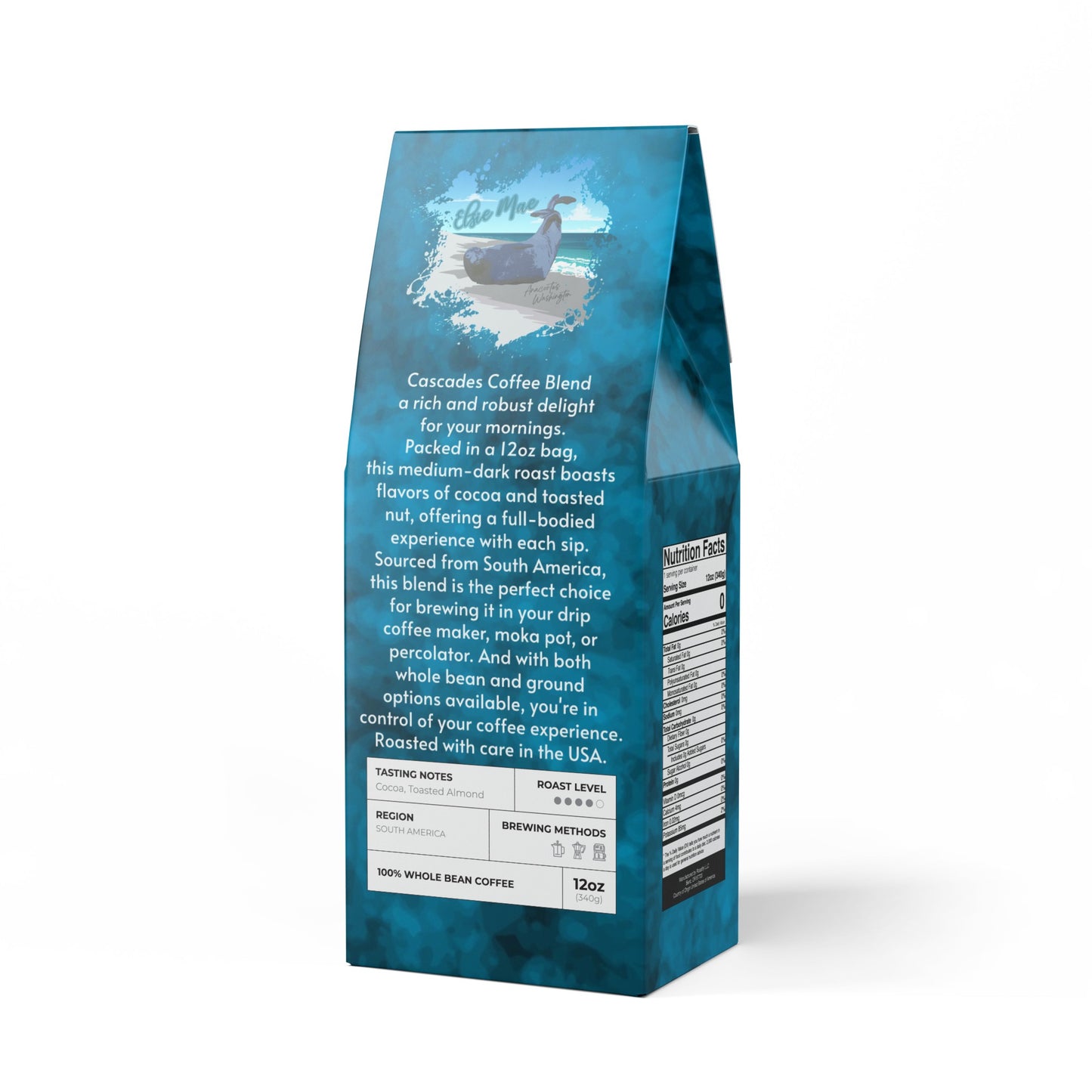 ELSIE Cascades Coffee Blend (Medium-Dark Roast)
