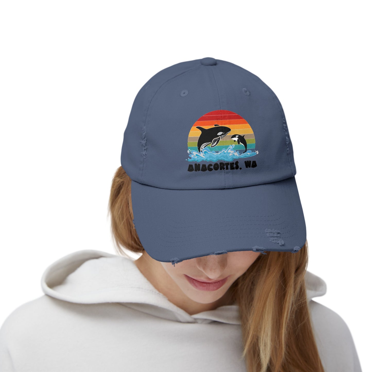 ORCAS ANACORTES Unisex Distressed Cap