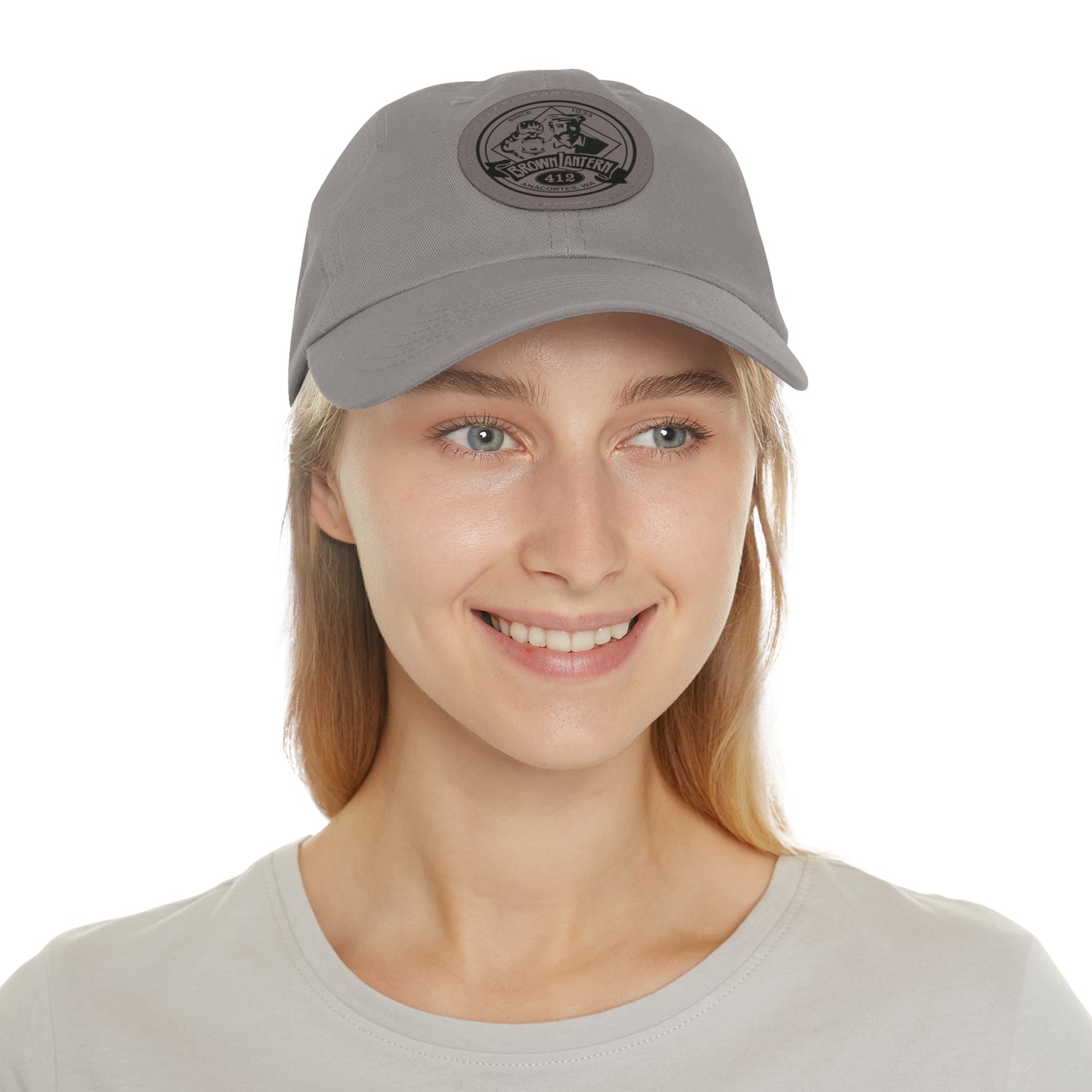 BROWN LANTERN Hat with Leather Patch (Round)
