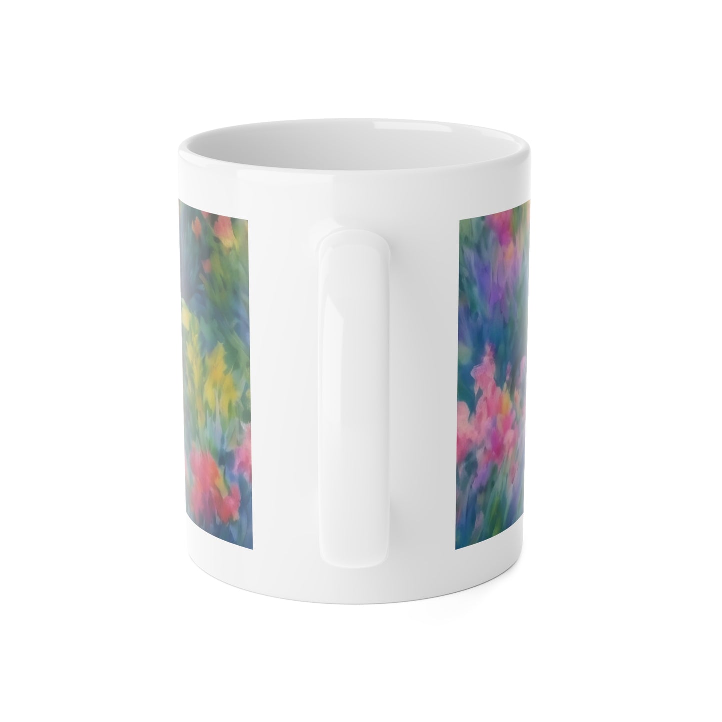 WILDFLOWER POND White Ceramic Mug, 11oz
