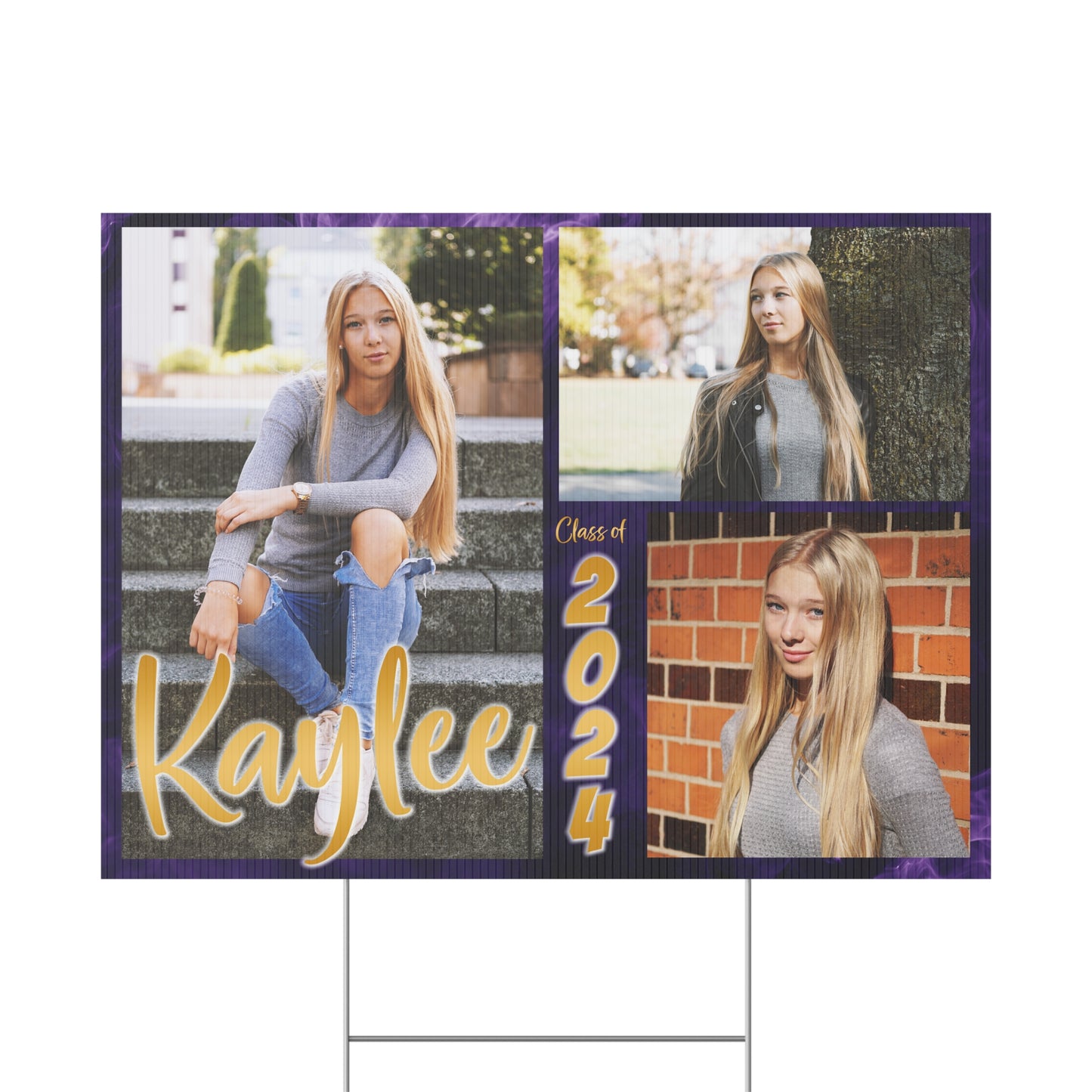 SENIOR COLLAGE 2024 Plastic Yard Sign