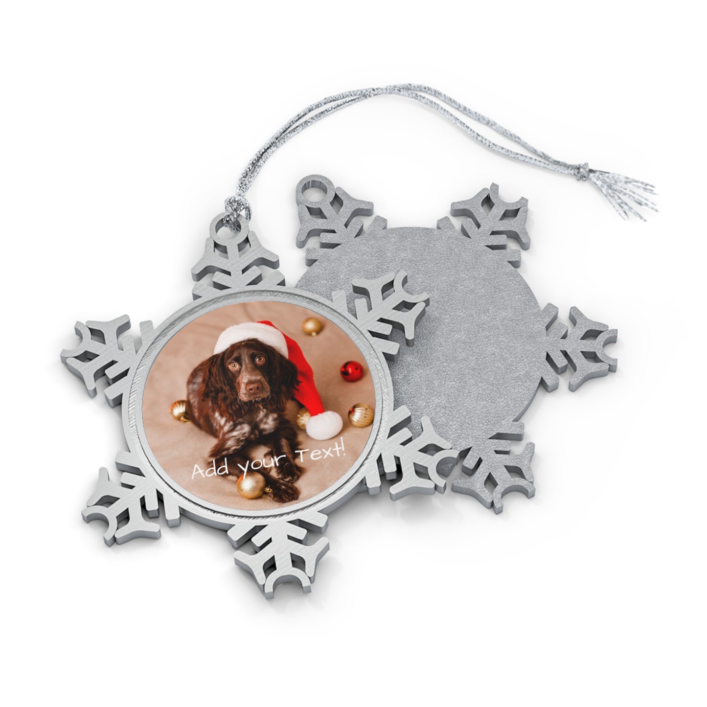 SAMPLE CUSTOM Pewter Snowflake Ornament