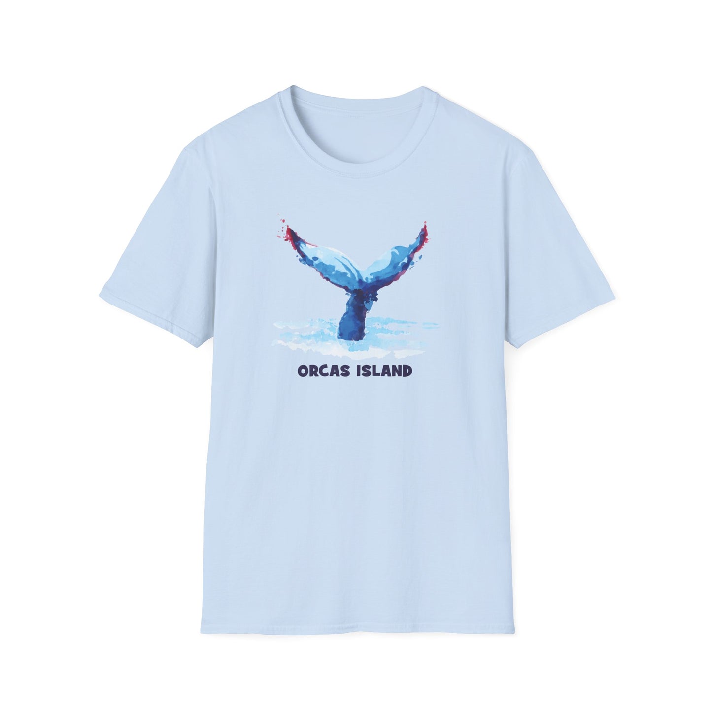 WATERCOLOR WHALE ORCAS Unisex Softstyle T-Shirt