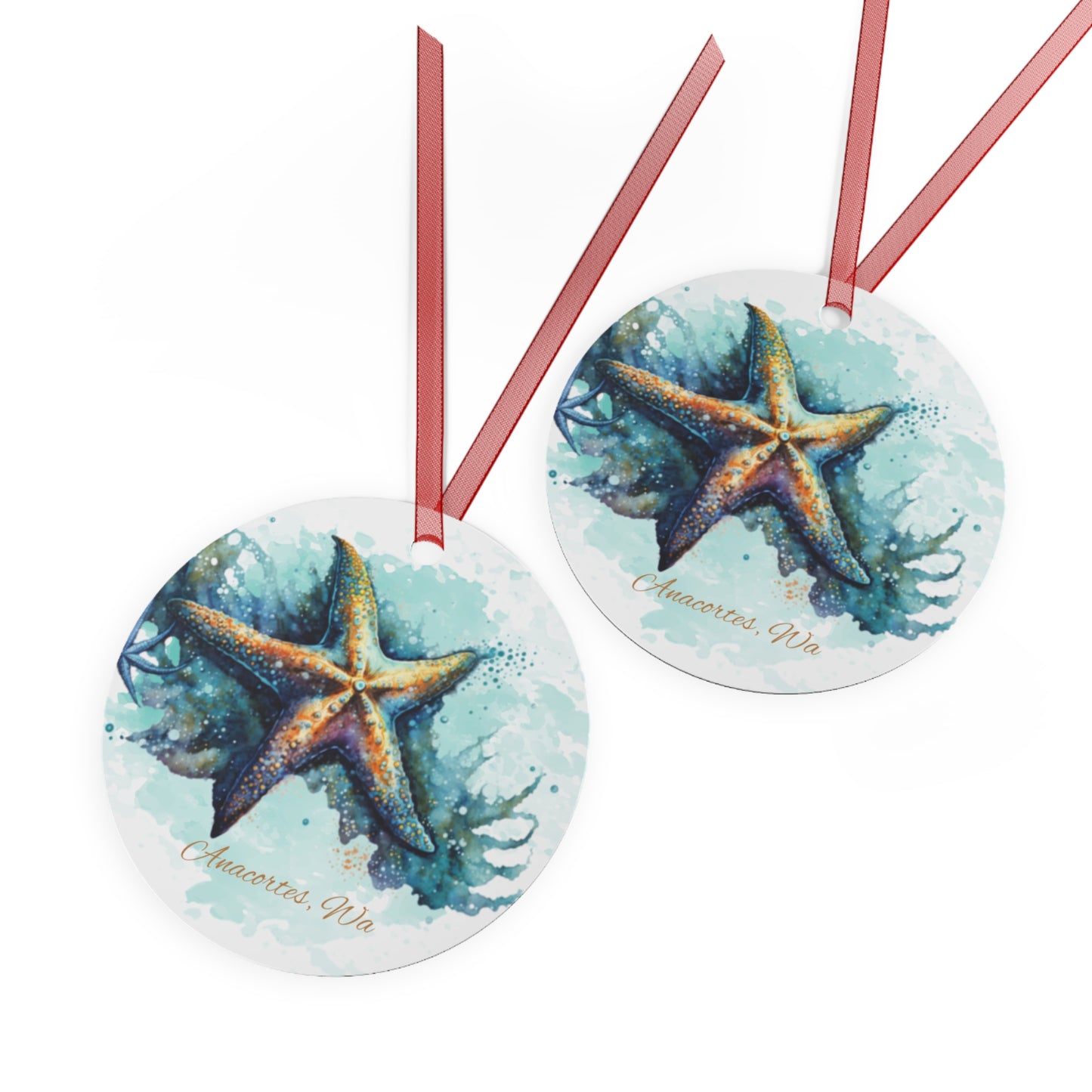 ANACORTES STARFISH Metal Ornament