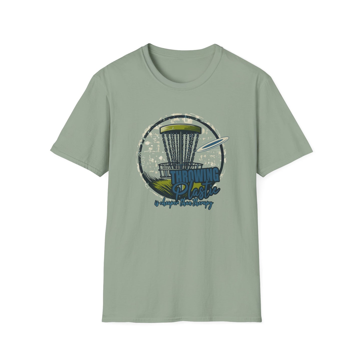 THROWING PLASTIC, IS CHEAPER THAN THERAPY Unisex Softstyle T-Shirt