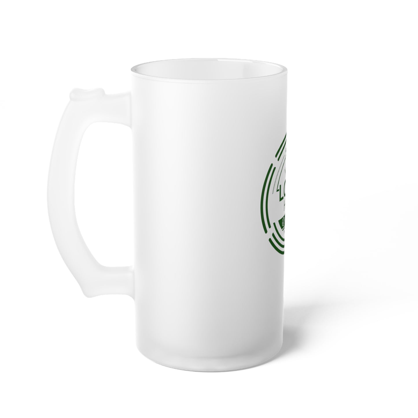 YOUR LOGO HERE! Frosted Glass Beer Mug