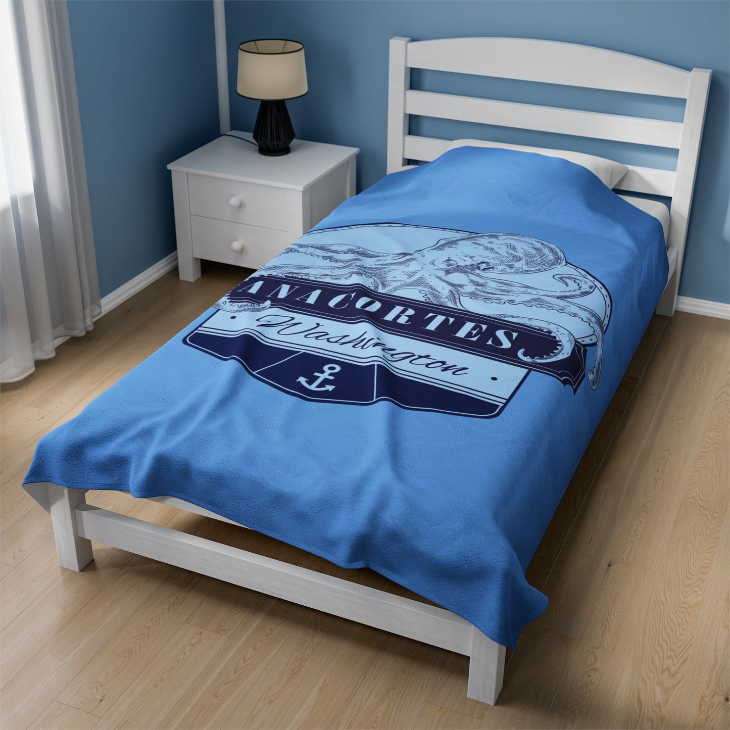 Octopus Anacortes Velveteen Plush Blanket