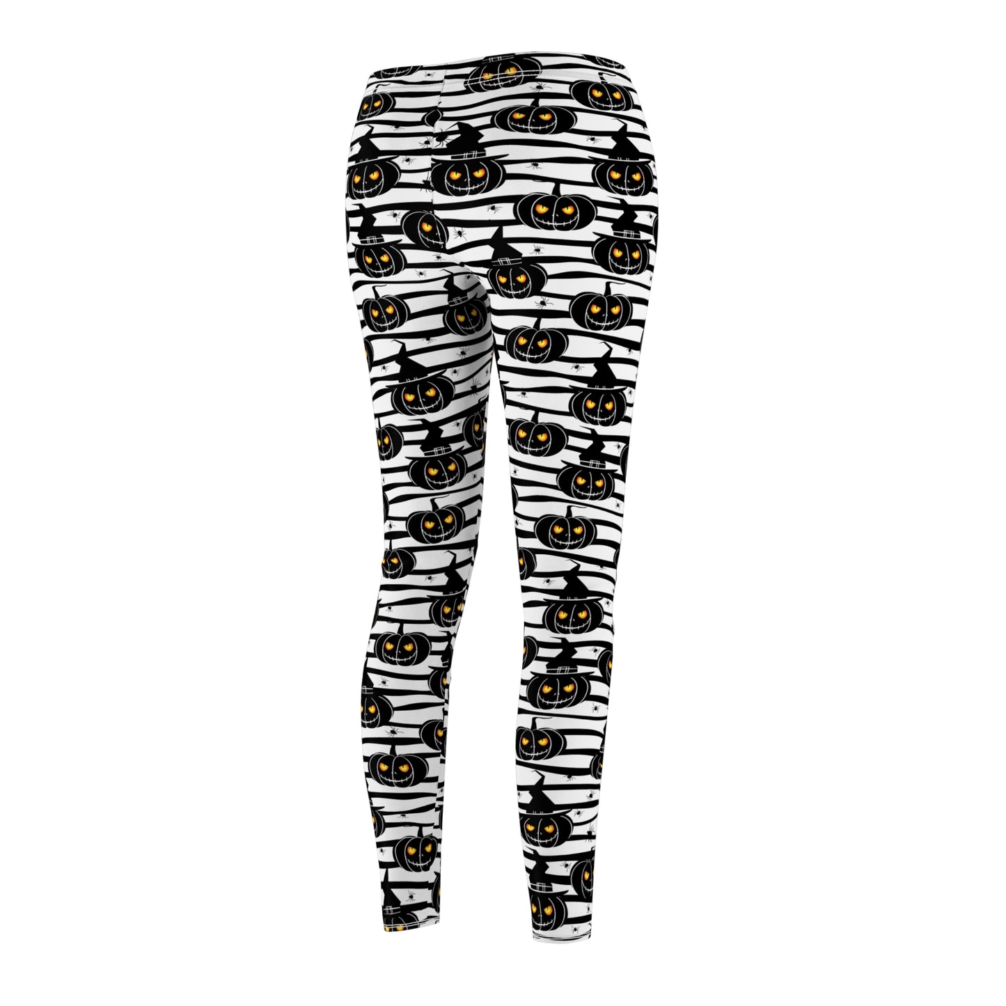 Stripes-n-Jack O Lantern Leggings