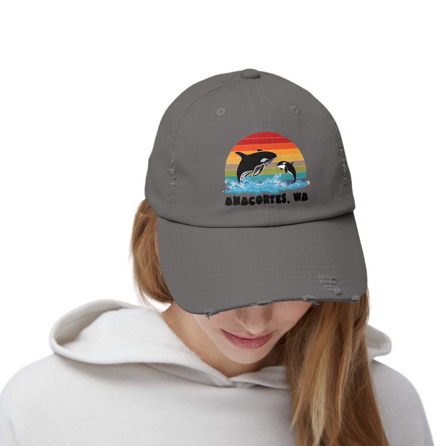 ORCAS ANACORTES Unisex Distressed Cap
