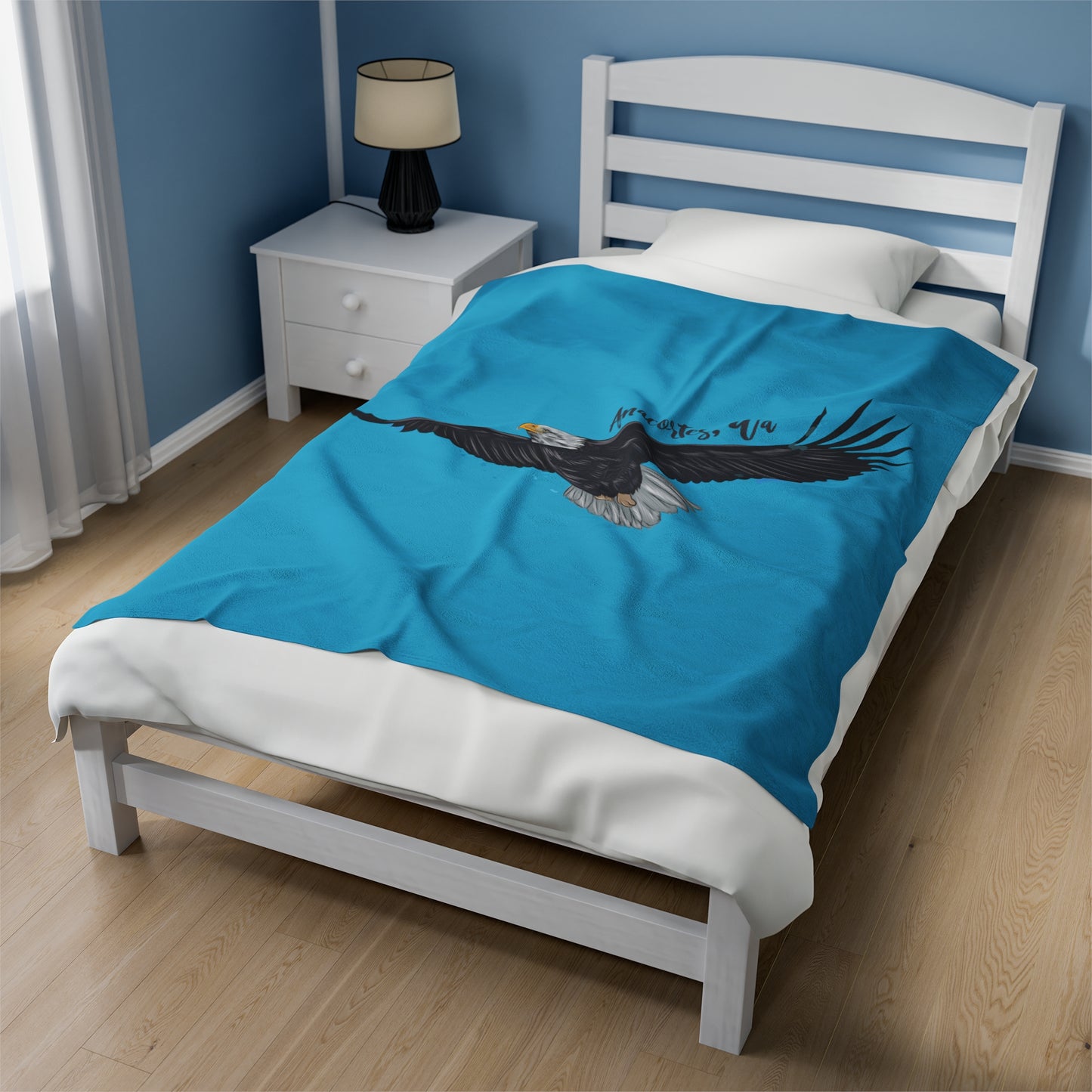 Anacortes Eagle Velveteen Plush Blanket