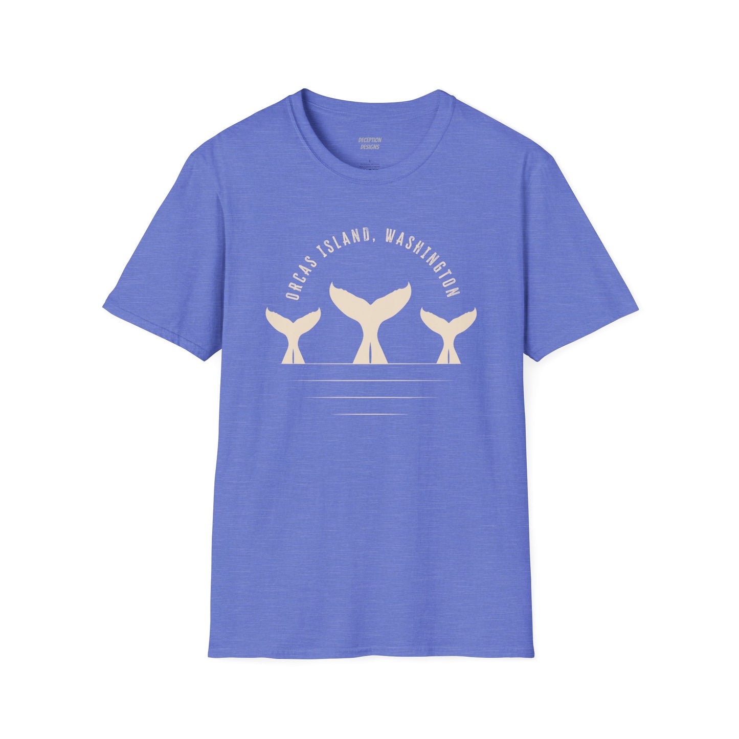WHALE TAILS - ORCAS ISLAND - Compass Unisex Softstyle T-Shirt