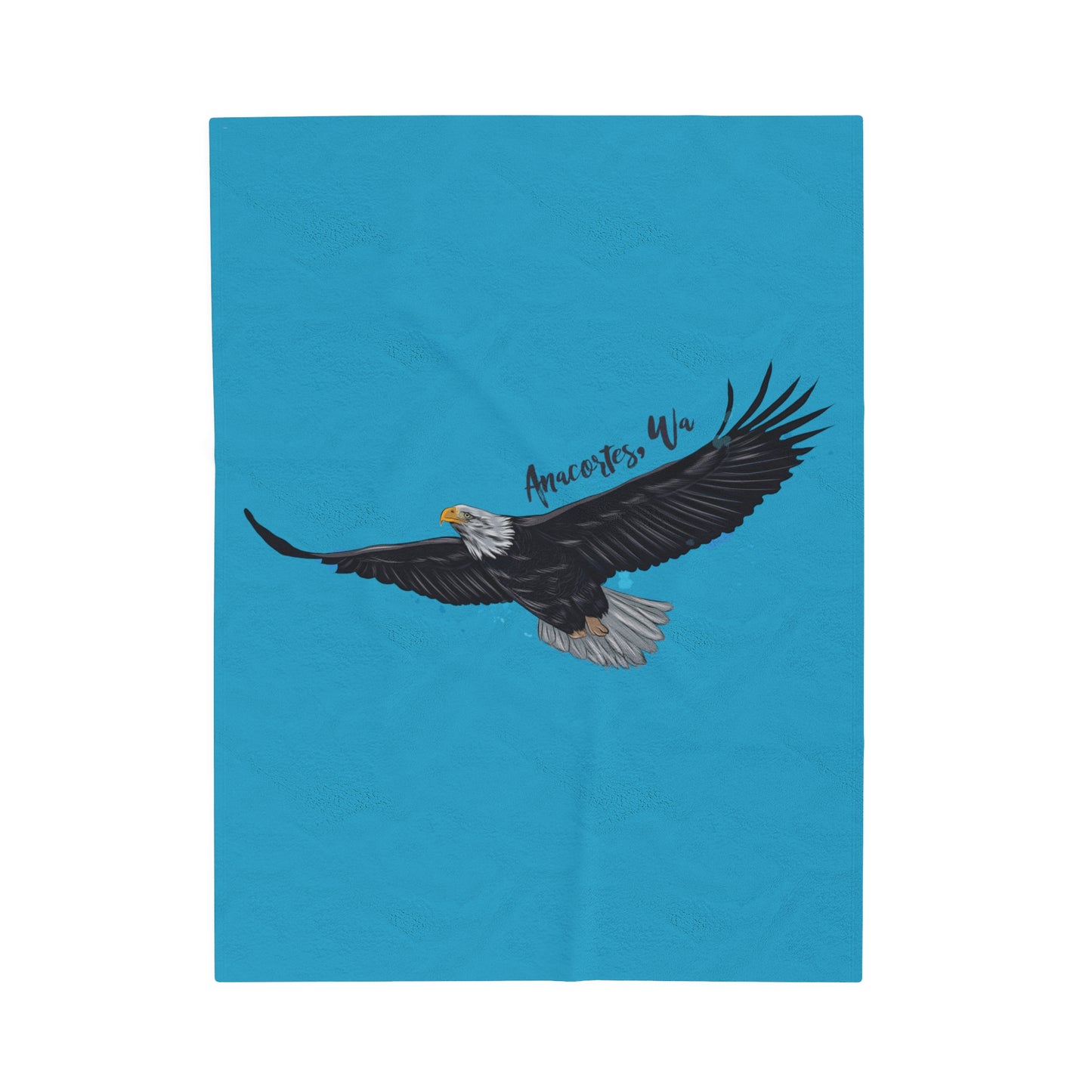 Anacortes Eagle Velveteen Plush Blanket