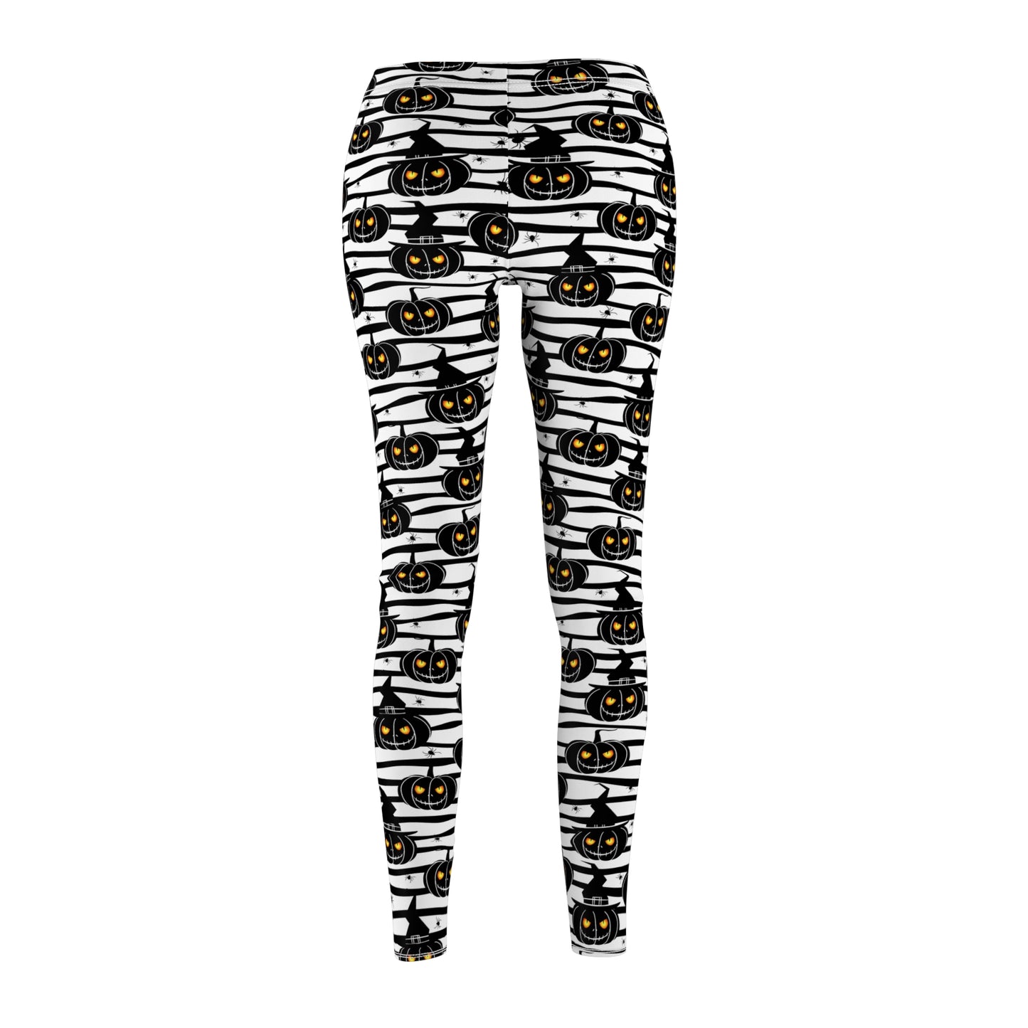 Stripes-n-Jack O Lantern Leggings