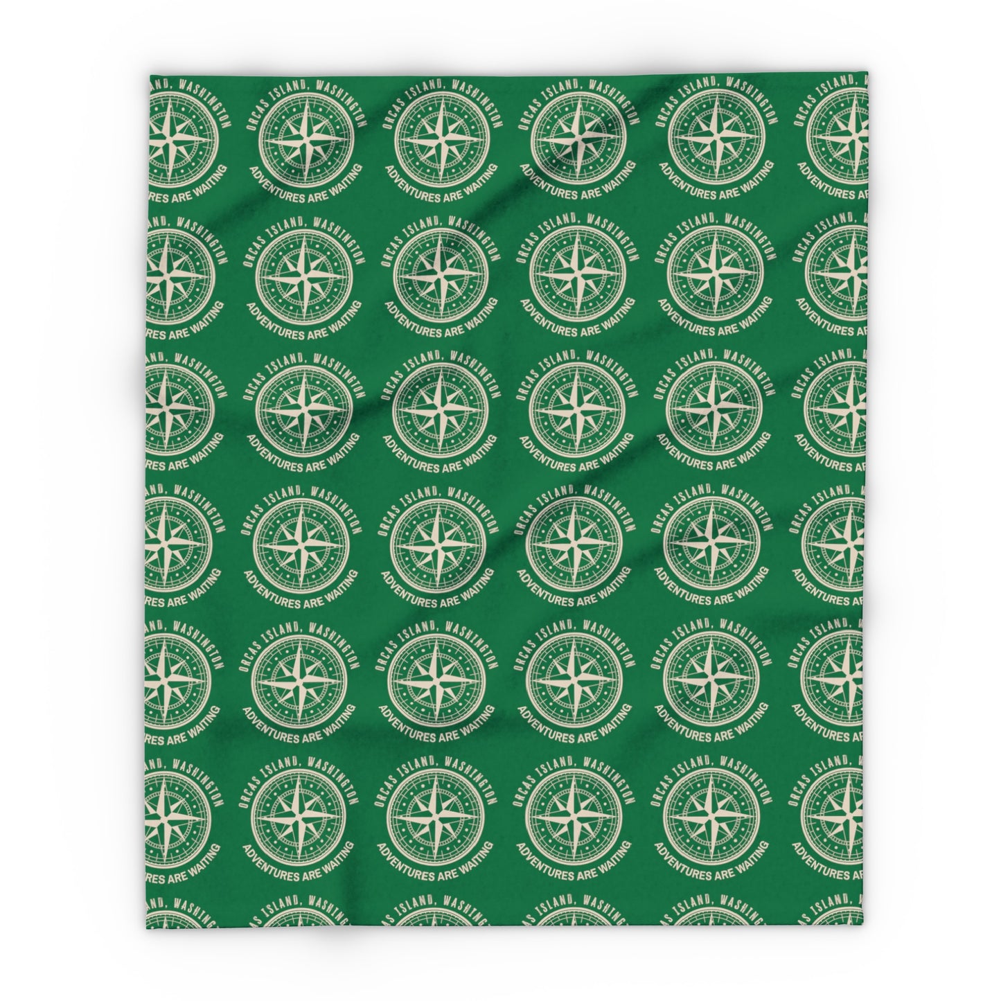 ORCAS ISLAND COMPASS Arctic Fleece Blanket