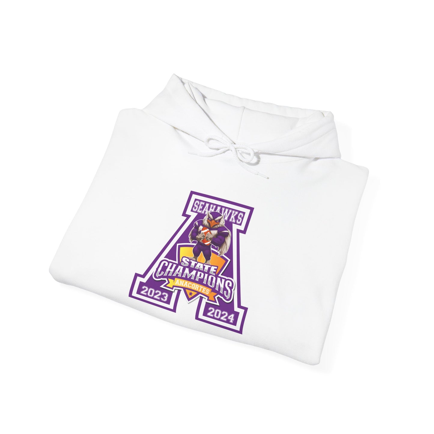 A ANACORTES SEAHAWKS STATE CHAMP Unisex Heavy Blend™ Hooded Sweatshirt