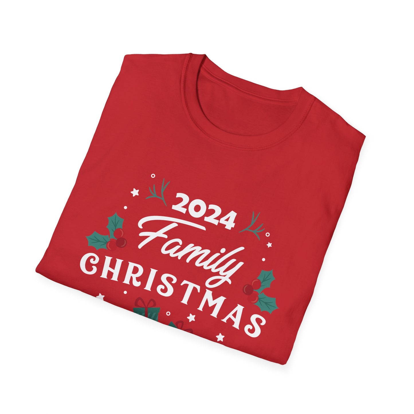 FAMILY CHRISTMAS 2024 HOLLY Unisex Softstyle T-Shirt