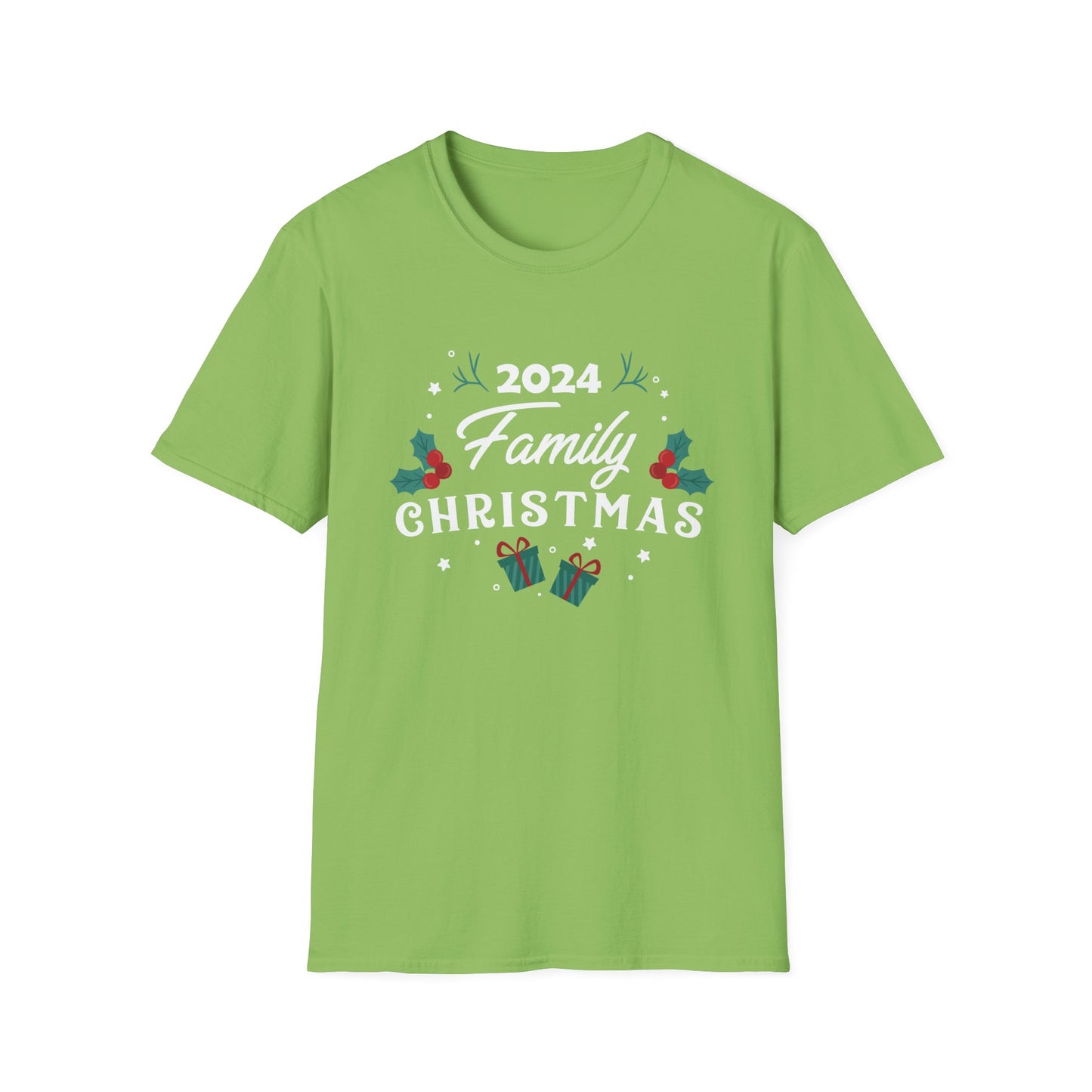 FAMILY CHRISTMAS 2024 HOLLY Unisex Softstyle T-Shirt