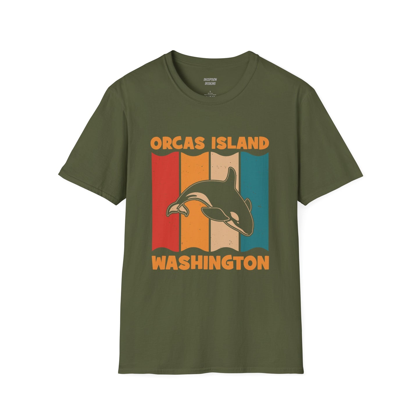 ORCAS ISLAND 2 WHALE Unisex Softstyle T-Shirt