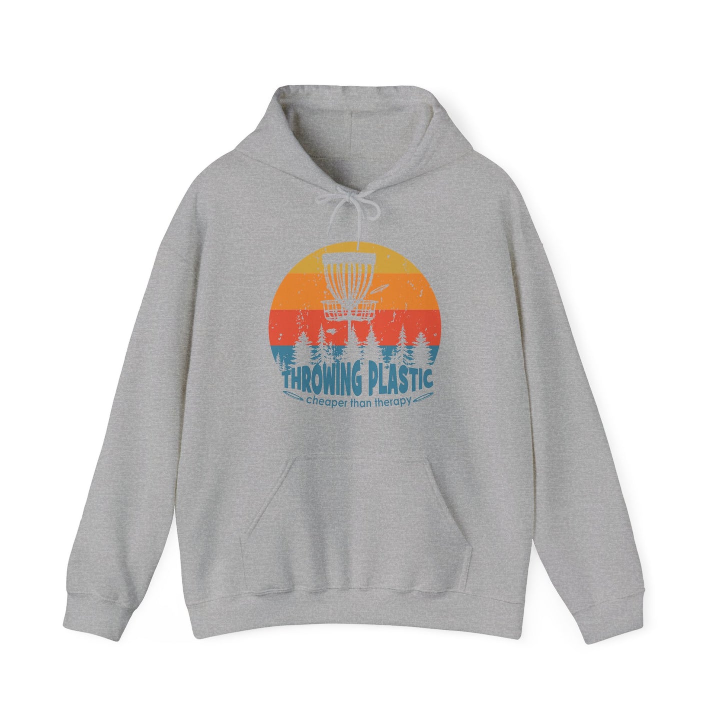 THROWING PLASTIC, CHEAPER THAN THERAPY Unisex Heavy Blend™ Hooded Sweatshirt