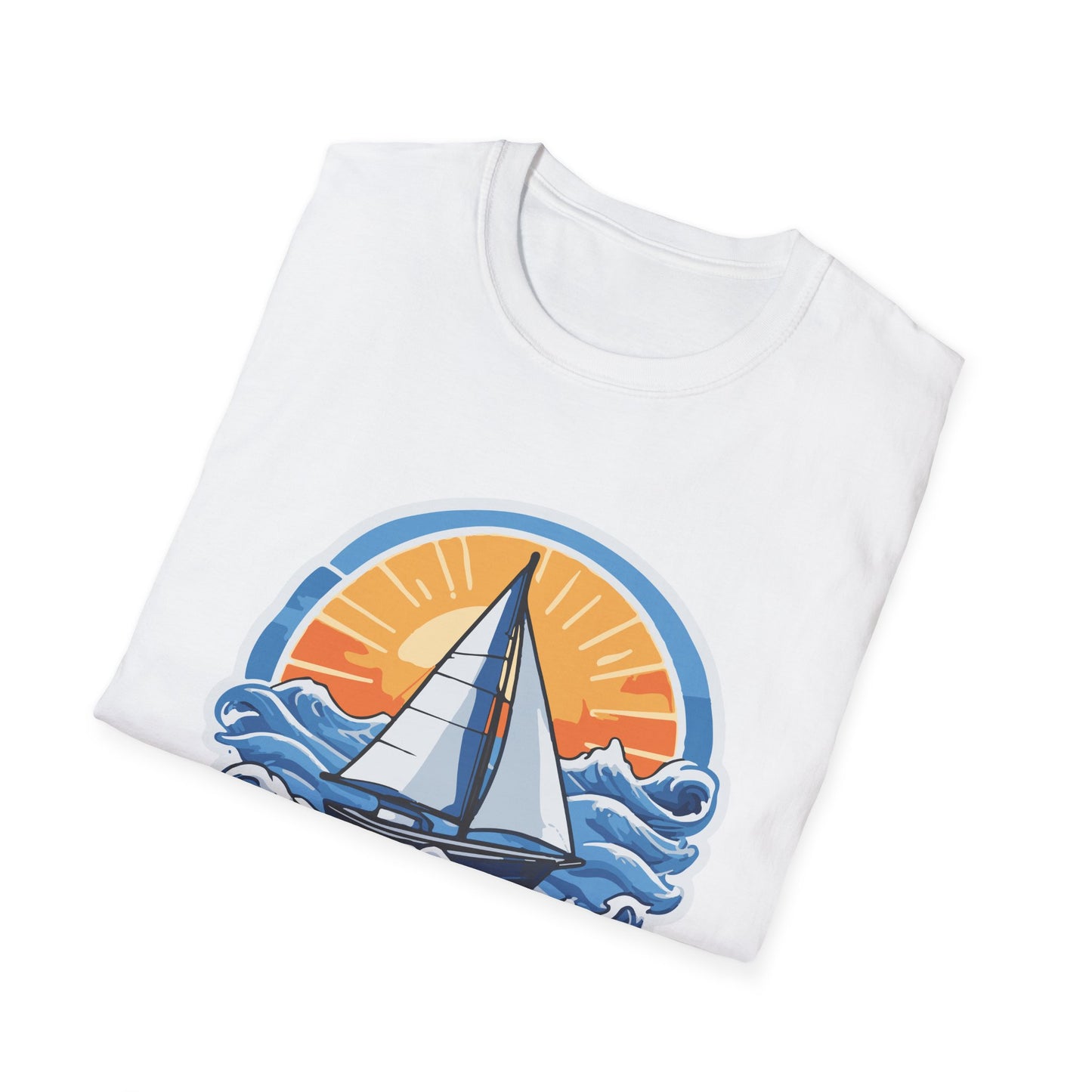 WHIDBEY ISLAND WA Sunny Sailing Unisex Softstyle T-Shirt