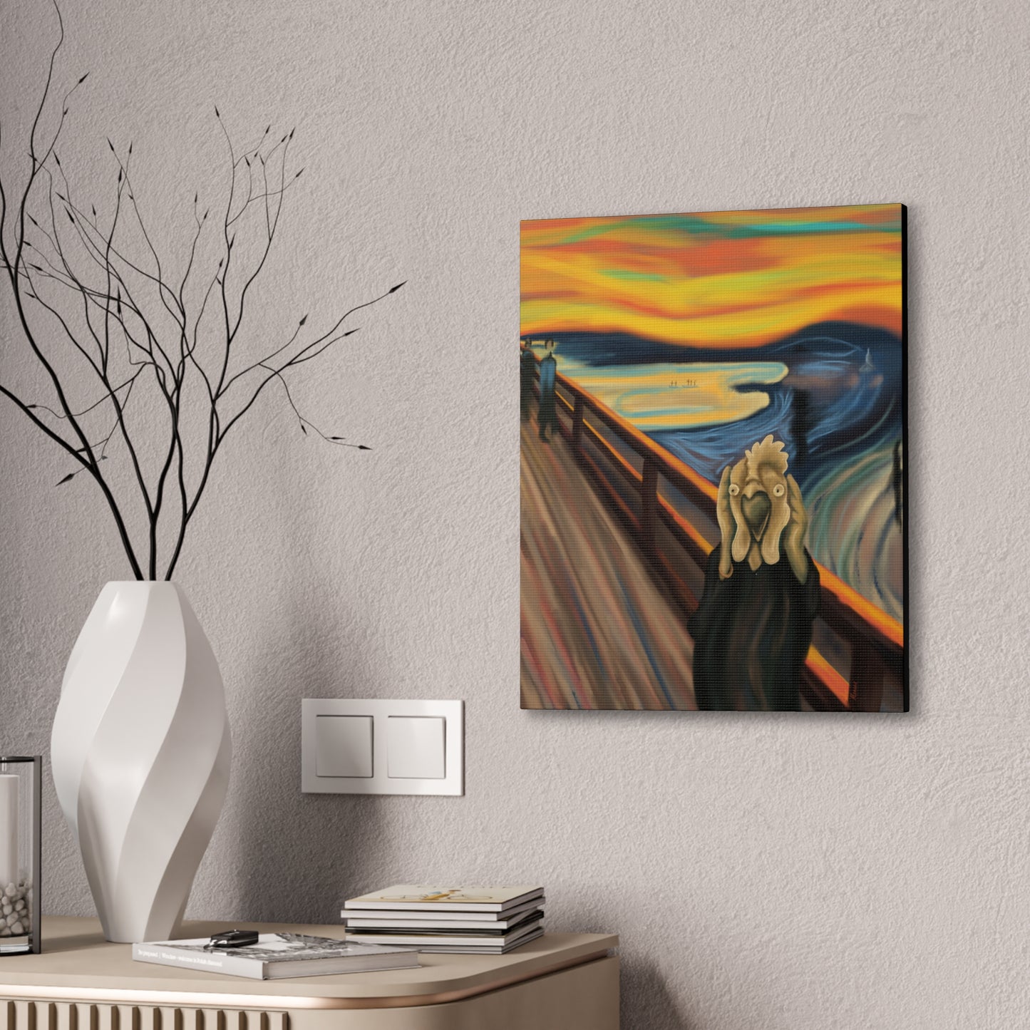 THE CLUCK BY MONUES Canvas Stretched, 0.75"