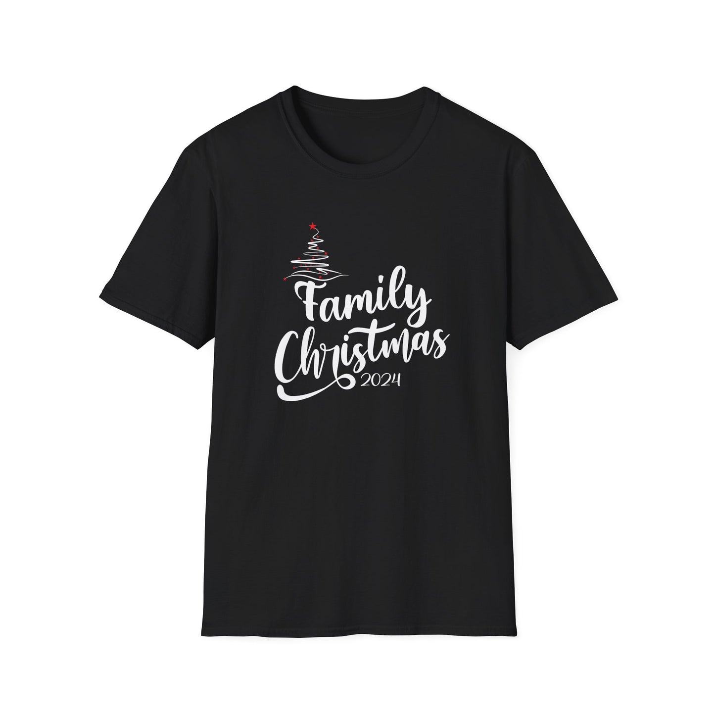 FAMILY CHRISTMAS 2024 TREE Unisex Softstyle T-Shirt