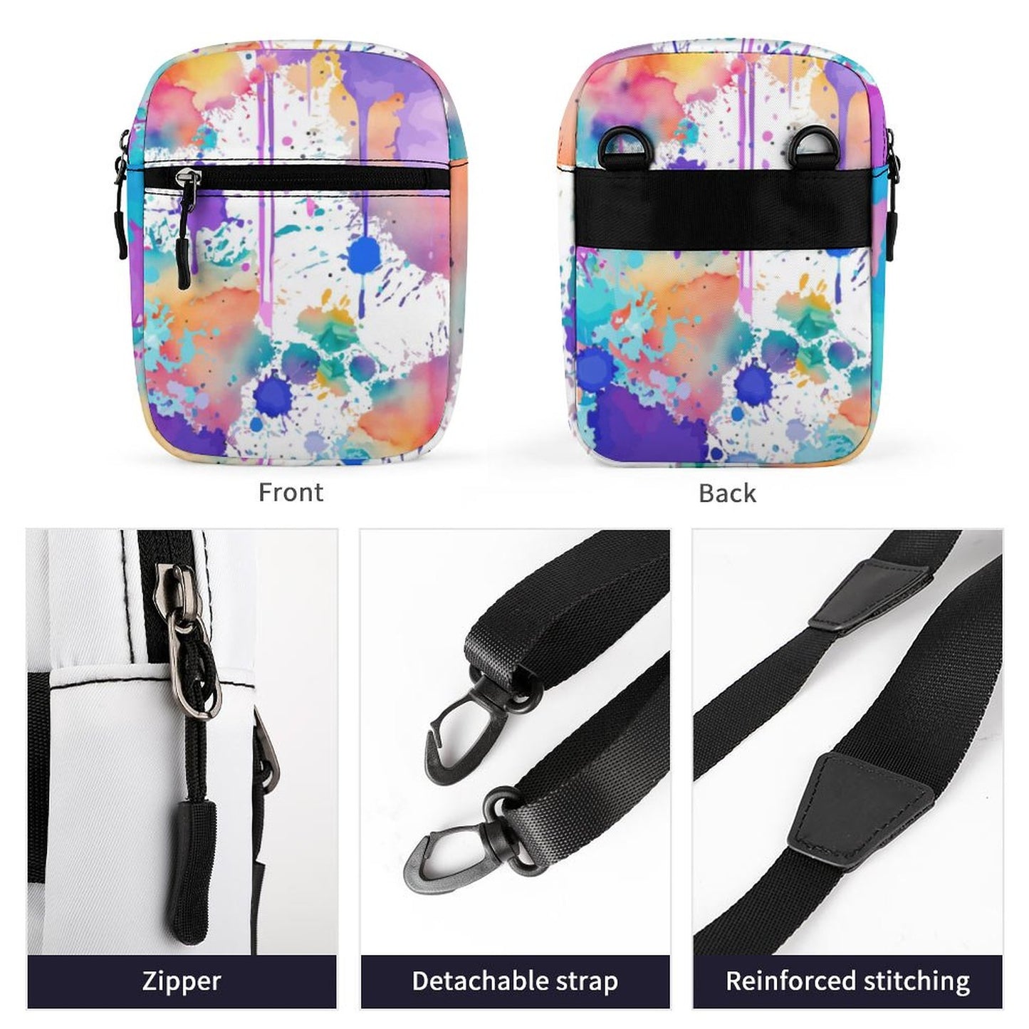 Small Messenger Bag Q026 (All-Over Printing)