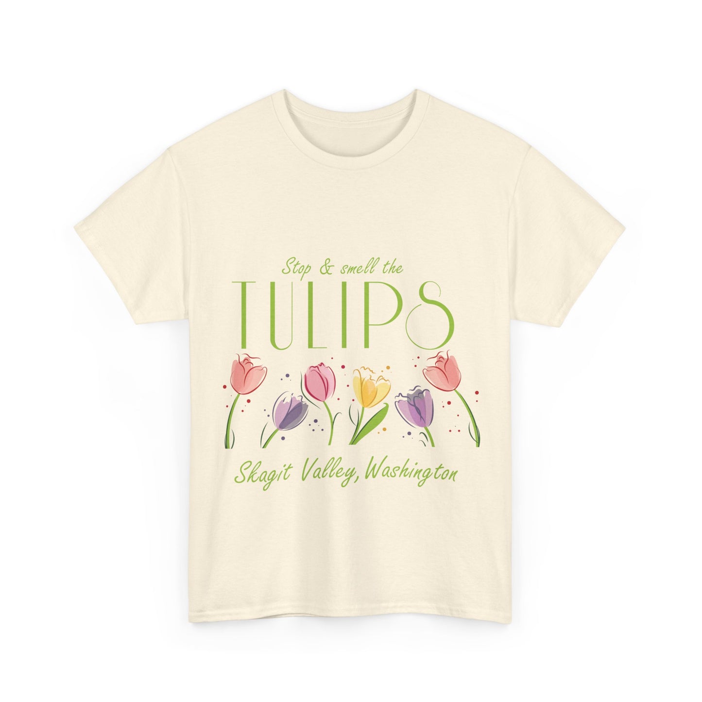 SMELL THE TULIPS - Unisex Heavy Cotton Tee