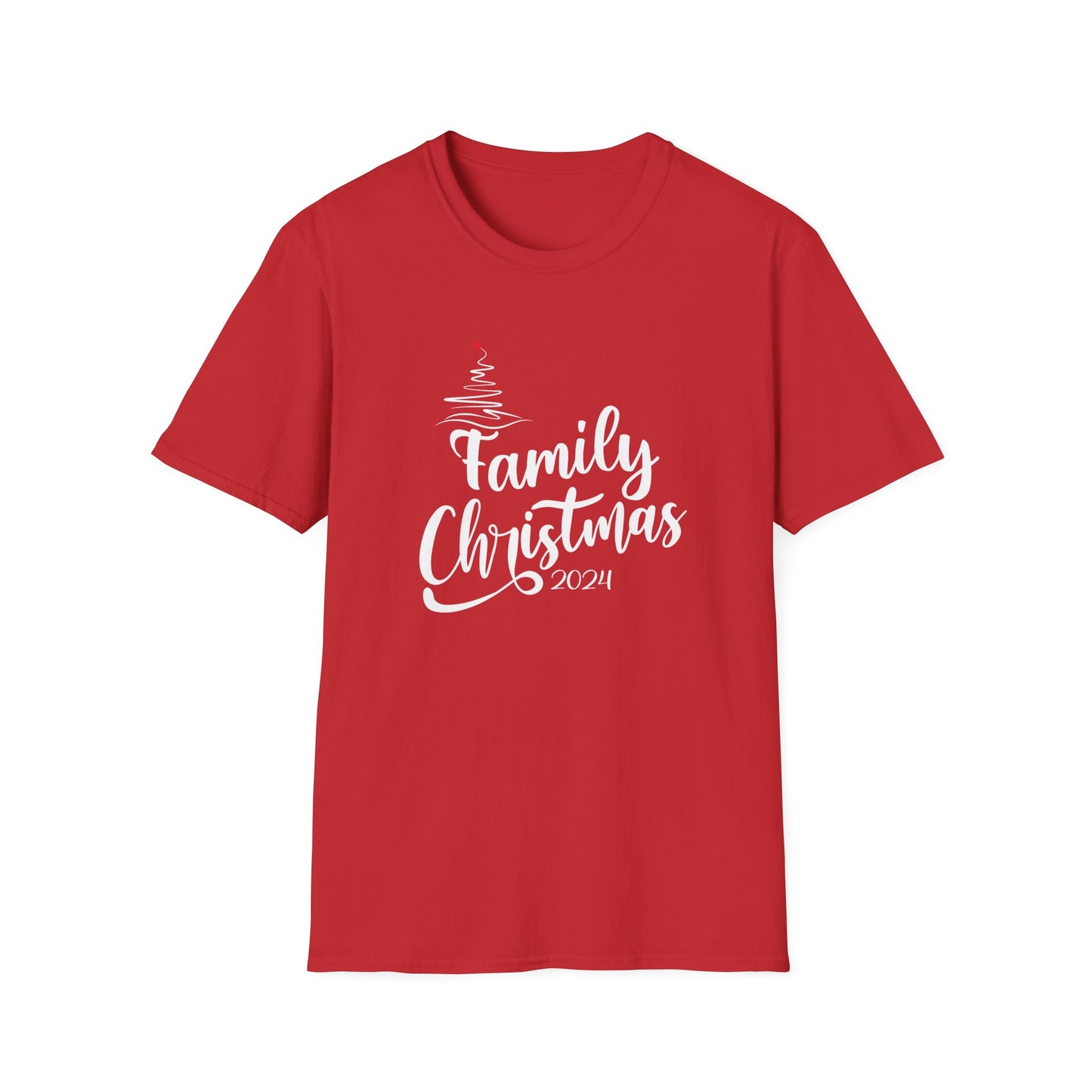 FAMILY CHRISTMAS 2024 TREE Unisex Softstyle T-Shirt