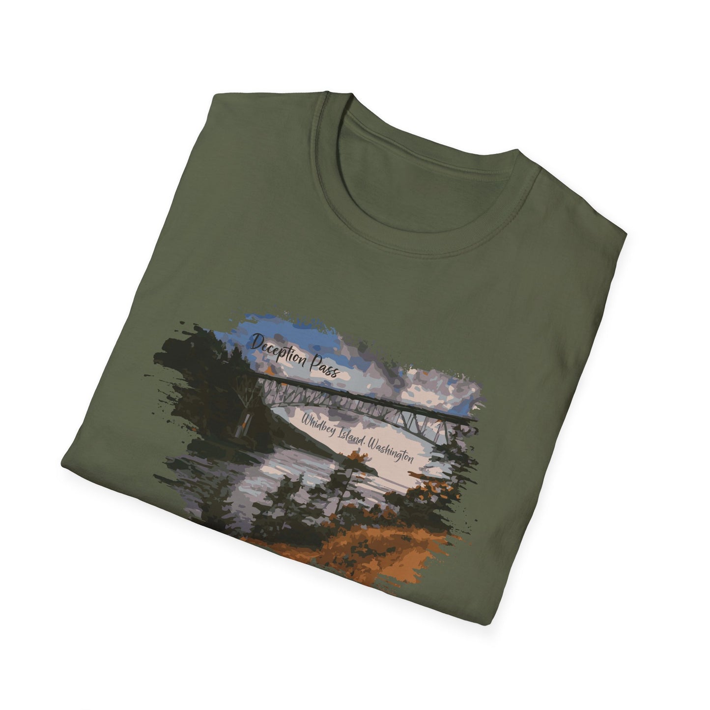 DECEPTION PASS BRIDGE, PAINTED Unisex Softstyle T-Shirt