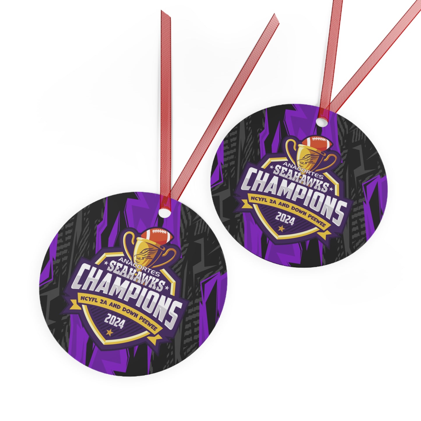 Peewee Champions Metal Ornaments