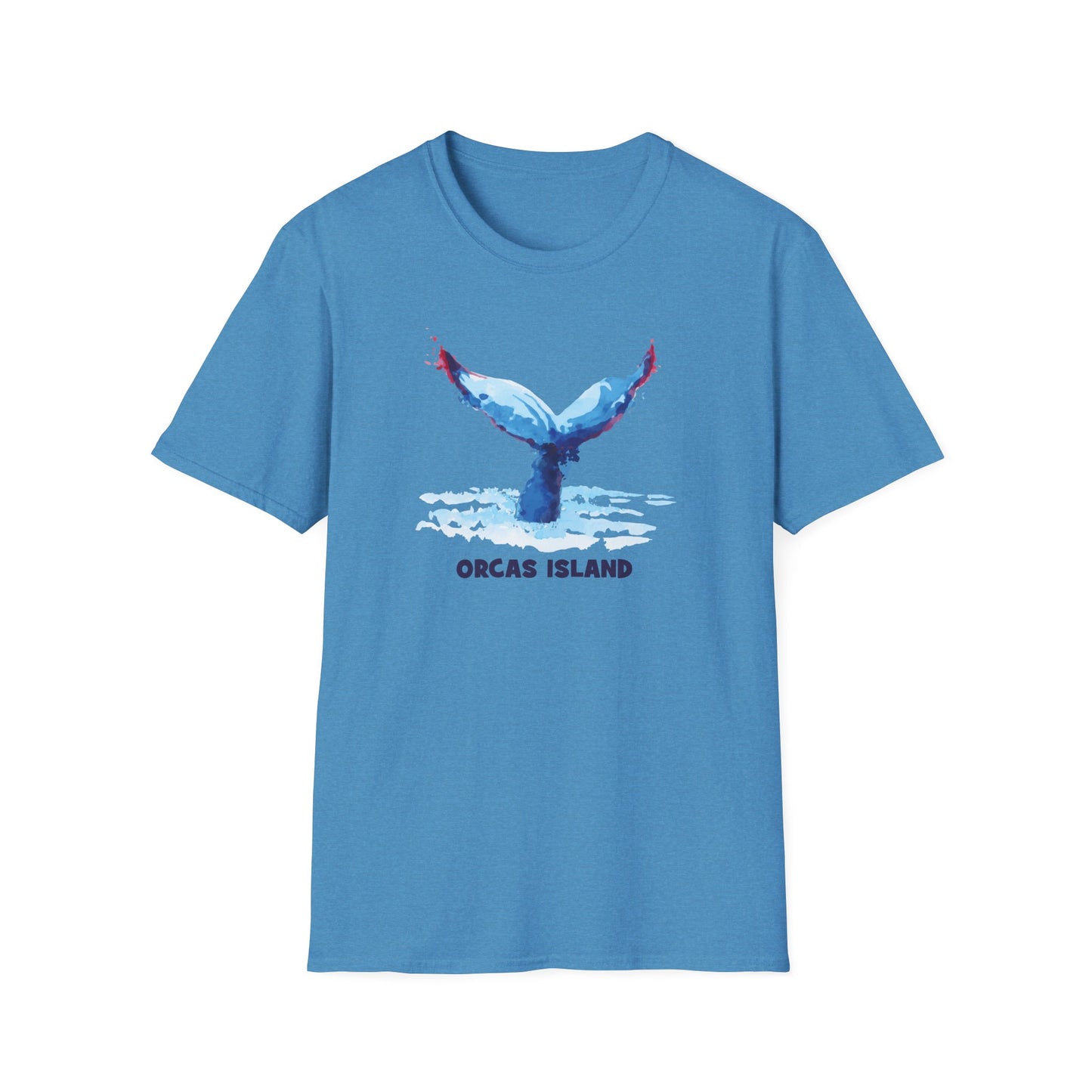 WATERCOLOR WHALE ORCAS Unisex Softstyle T-Shirt