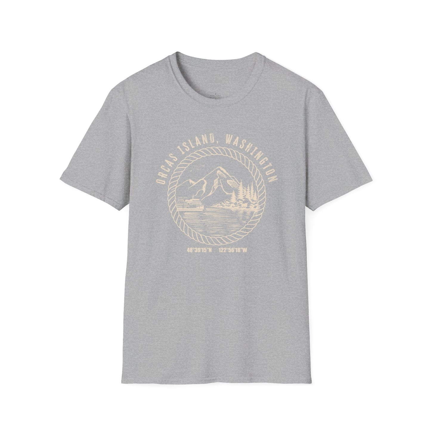 ORCAS ISLAND W COORDINATES Unisex Softstyle T-Shirt