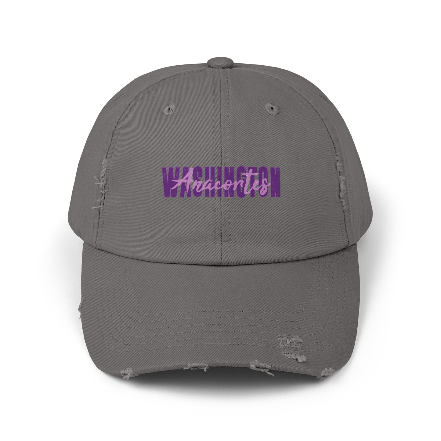 ANACORTES WASHINGTON TEXT Unisex Distressed Cap