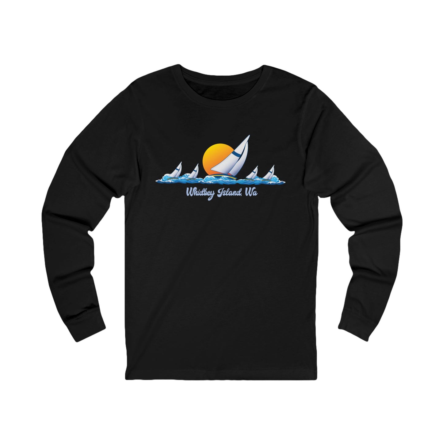 WHIDBEY ISLAND WA Sail Away Unisex Jersey Long Sleeve Tee