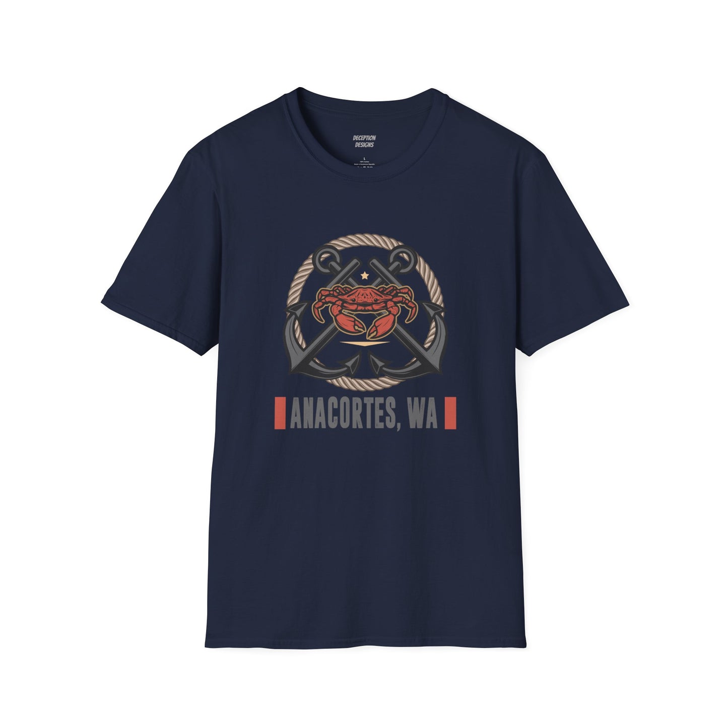 ANACORTES CRAB/ANCHOR Unisex Softstyle T-Shirt