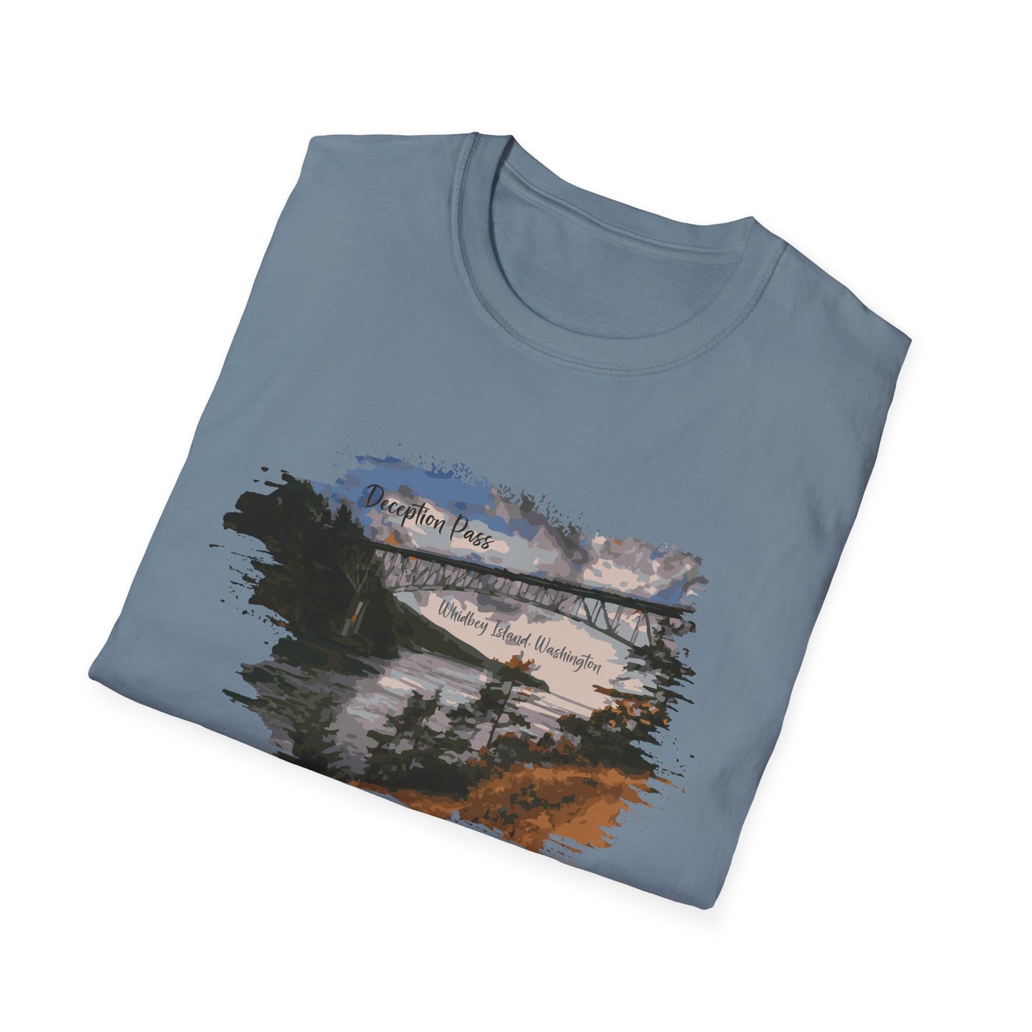 DECEPTION PASS BRIDGE, PAINTED Unisex Softstyle T-Shirt