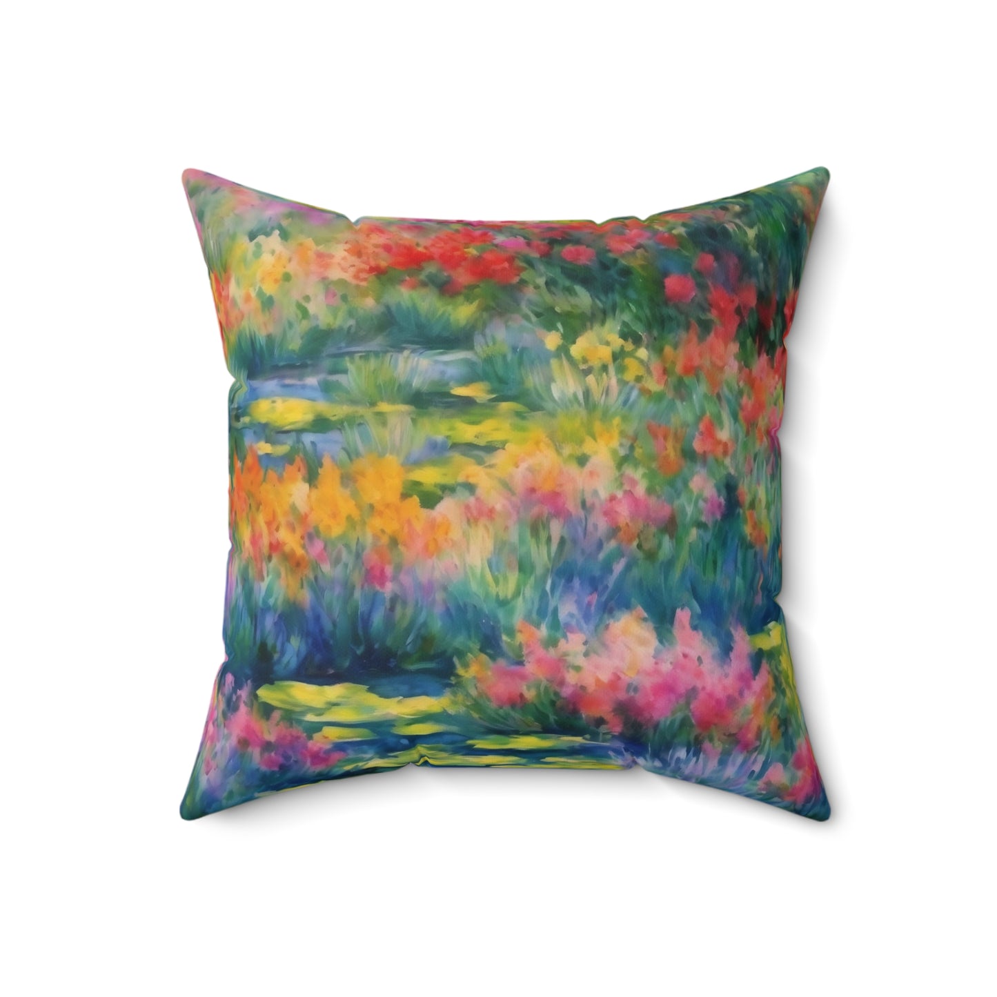 WILDFLOWER POND Faux Suede Square Pillow