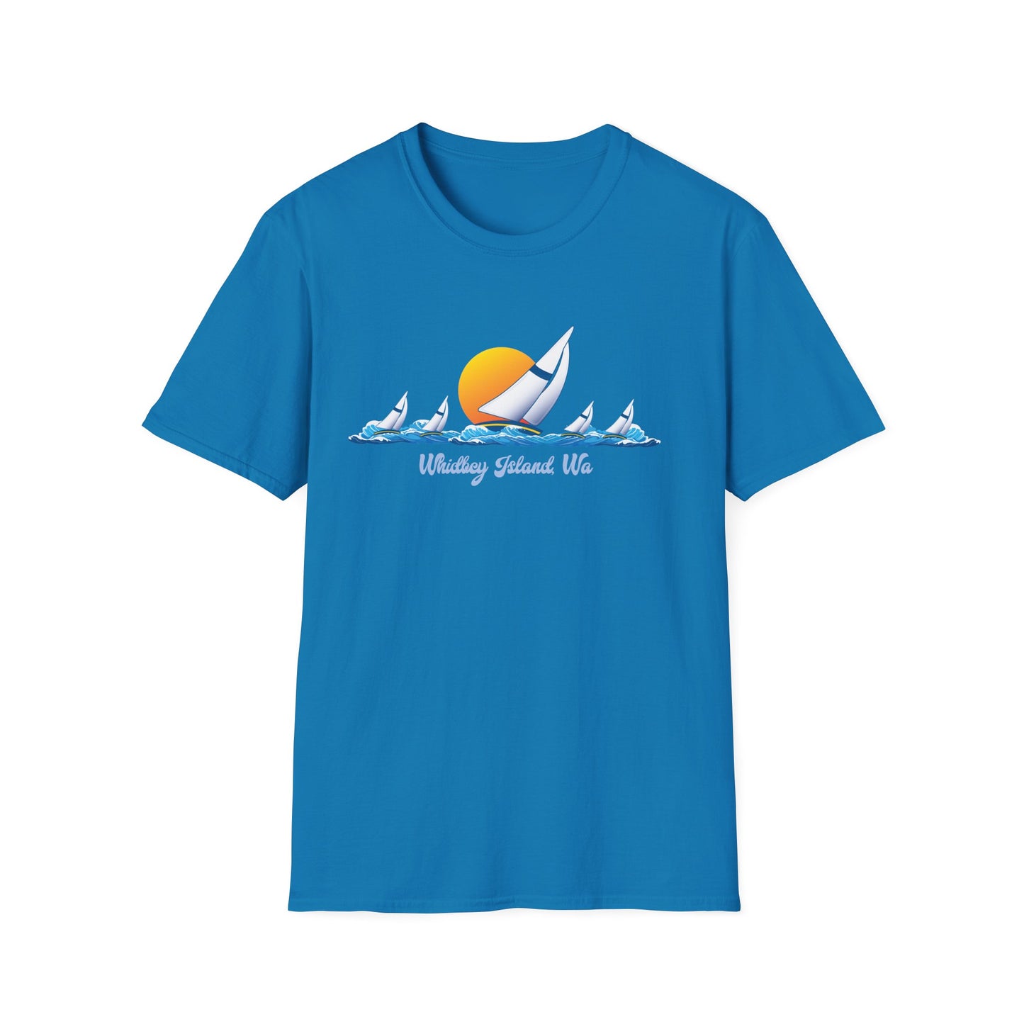 WHIDBEY ISLAND WA Sail Away Unisex Softstyle T-Shirt