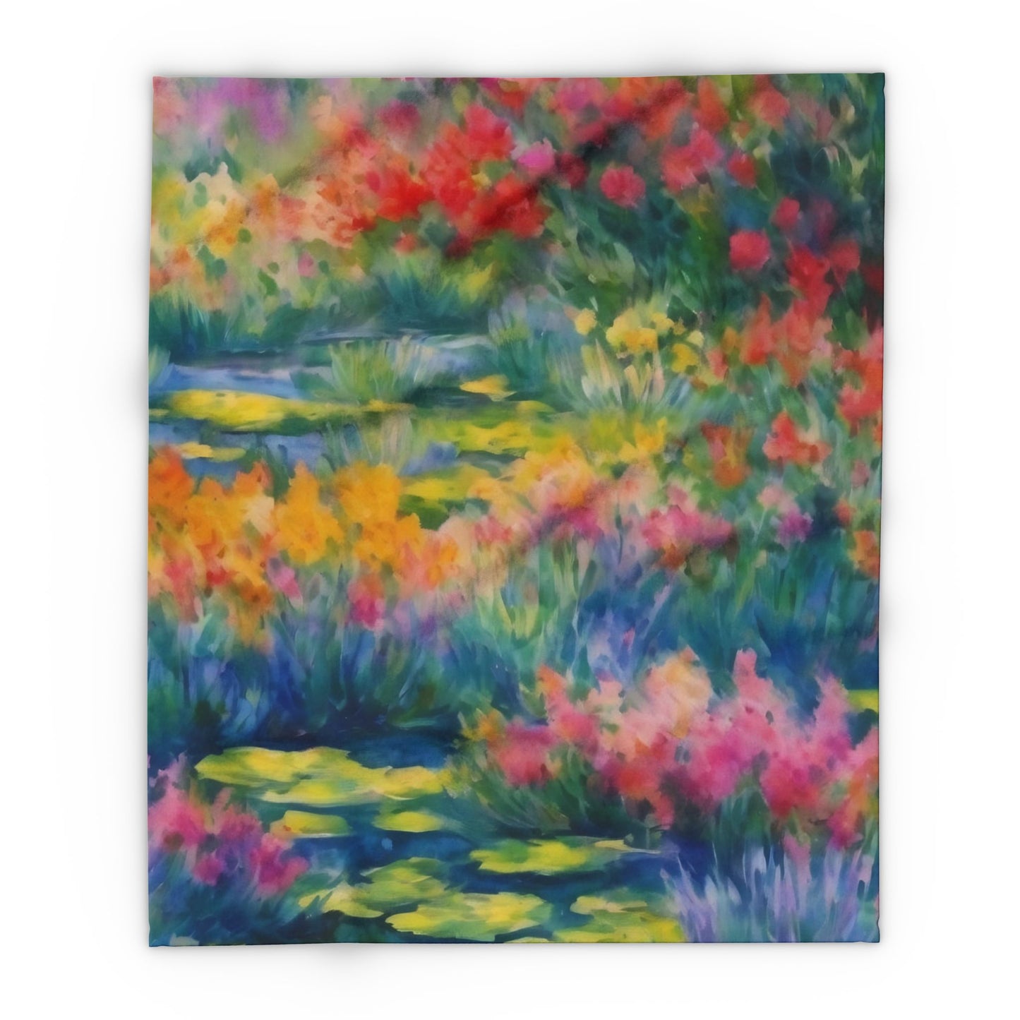 WILDFLOWER POND Arctic Fleece Blanket