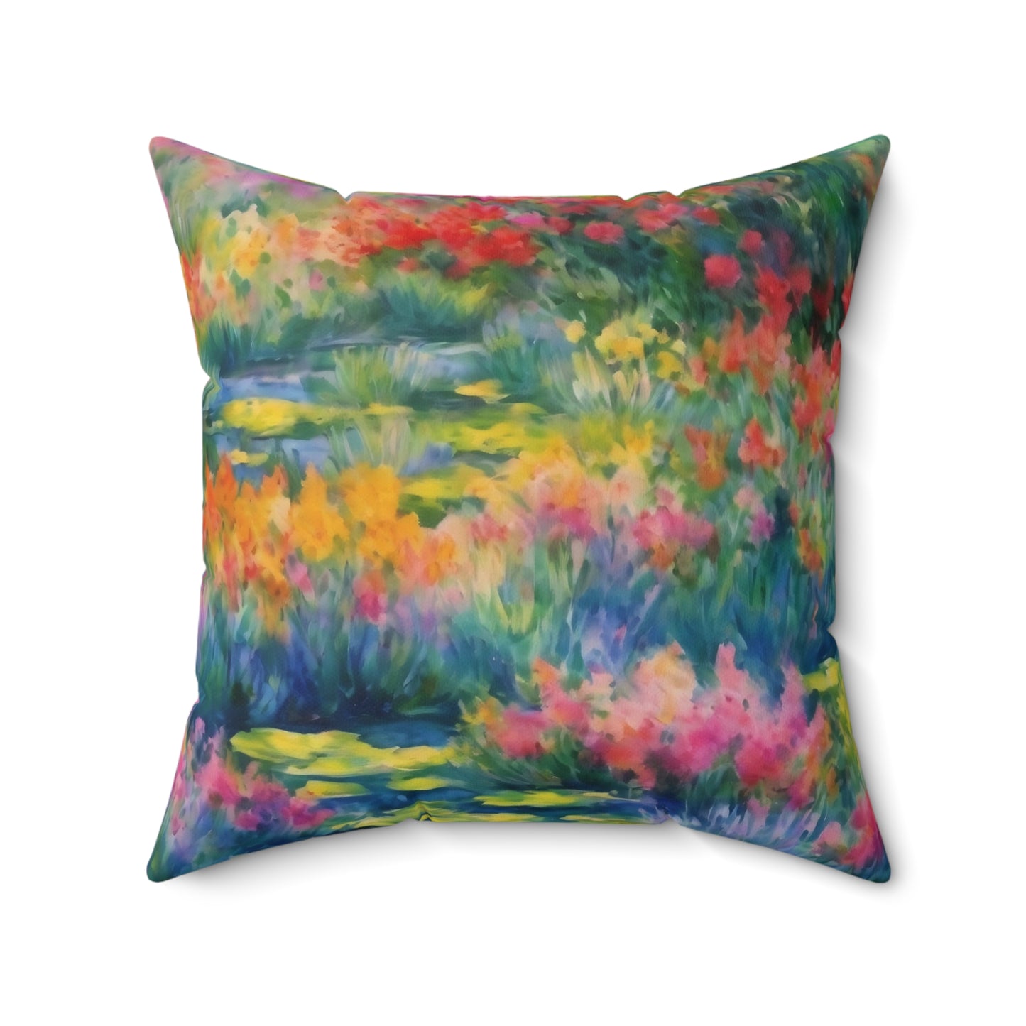 WILDFLOWER POND Faux Suede Square Pillow