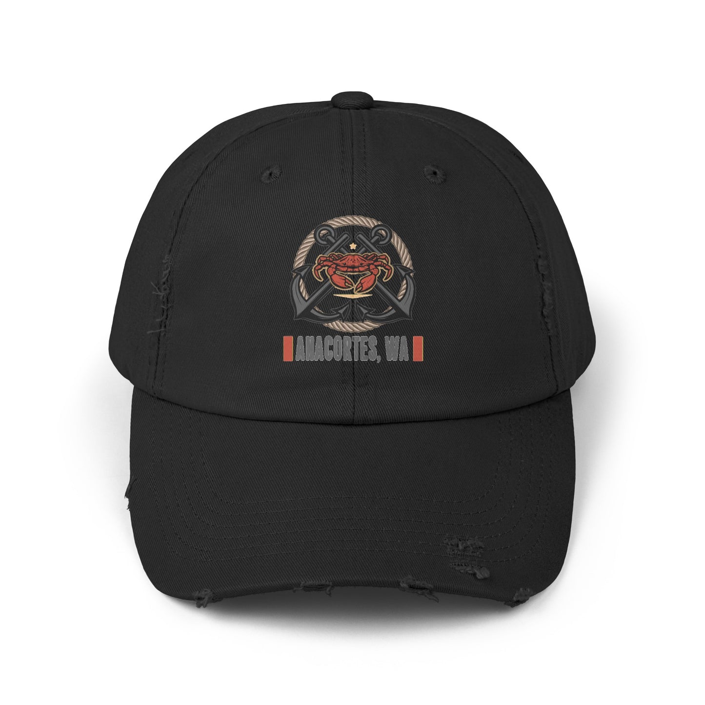 Anacortes Crab Unisex Distressed Cap