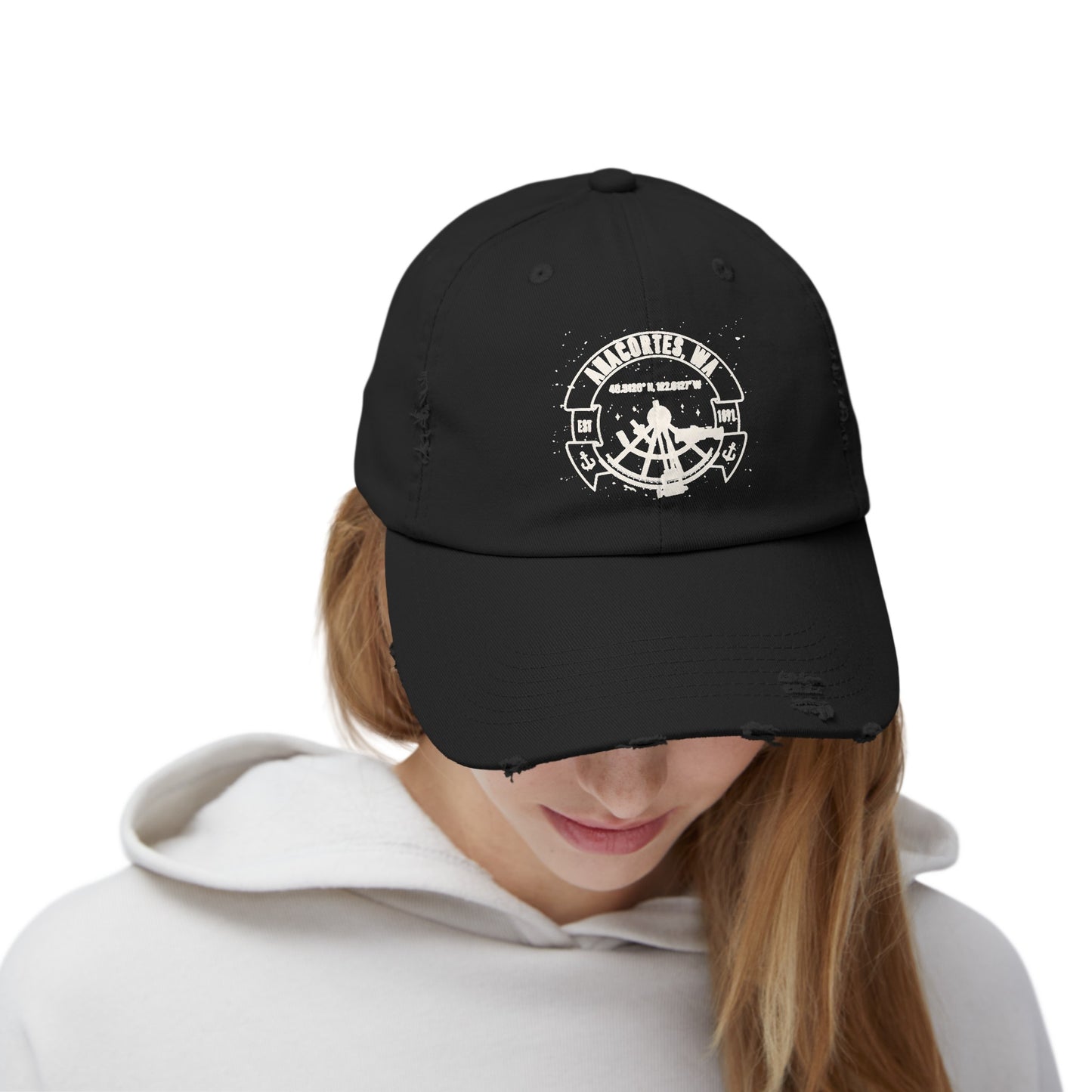 Anacortes Coordinates Unisex Distressed Cap