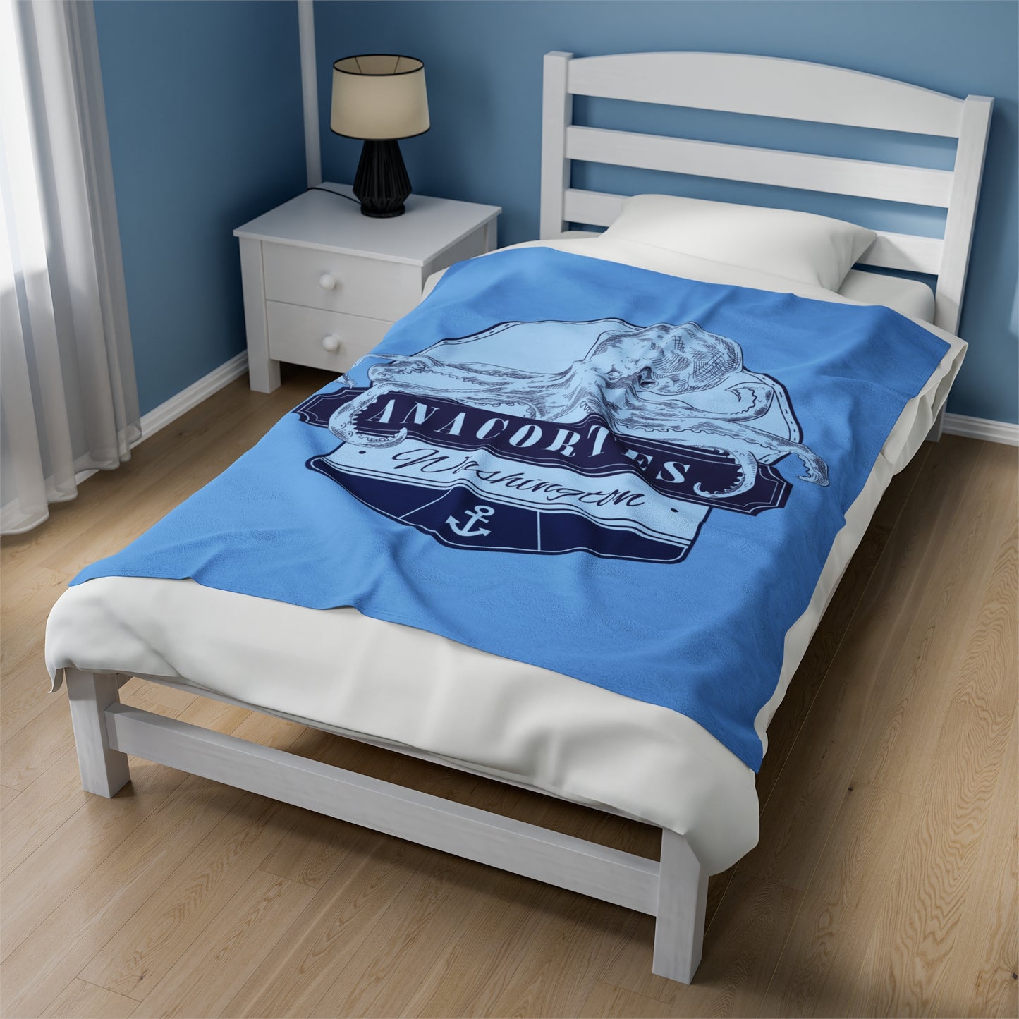 Octopus Anacortes Velveteen Plush Blanket