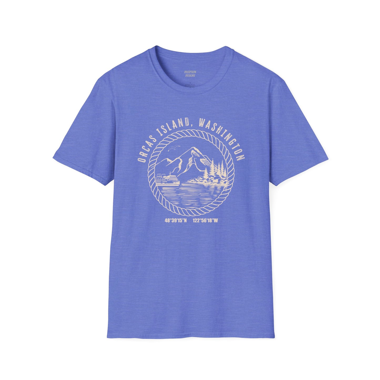 ORCAS ISLAND W COORDINATES Unisex Softstyle T-Shirt