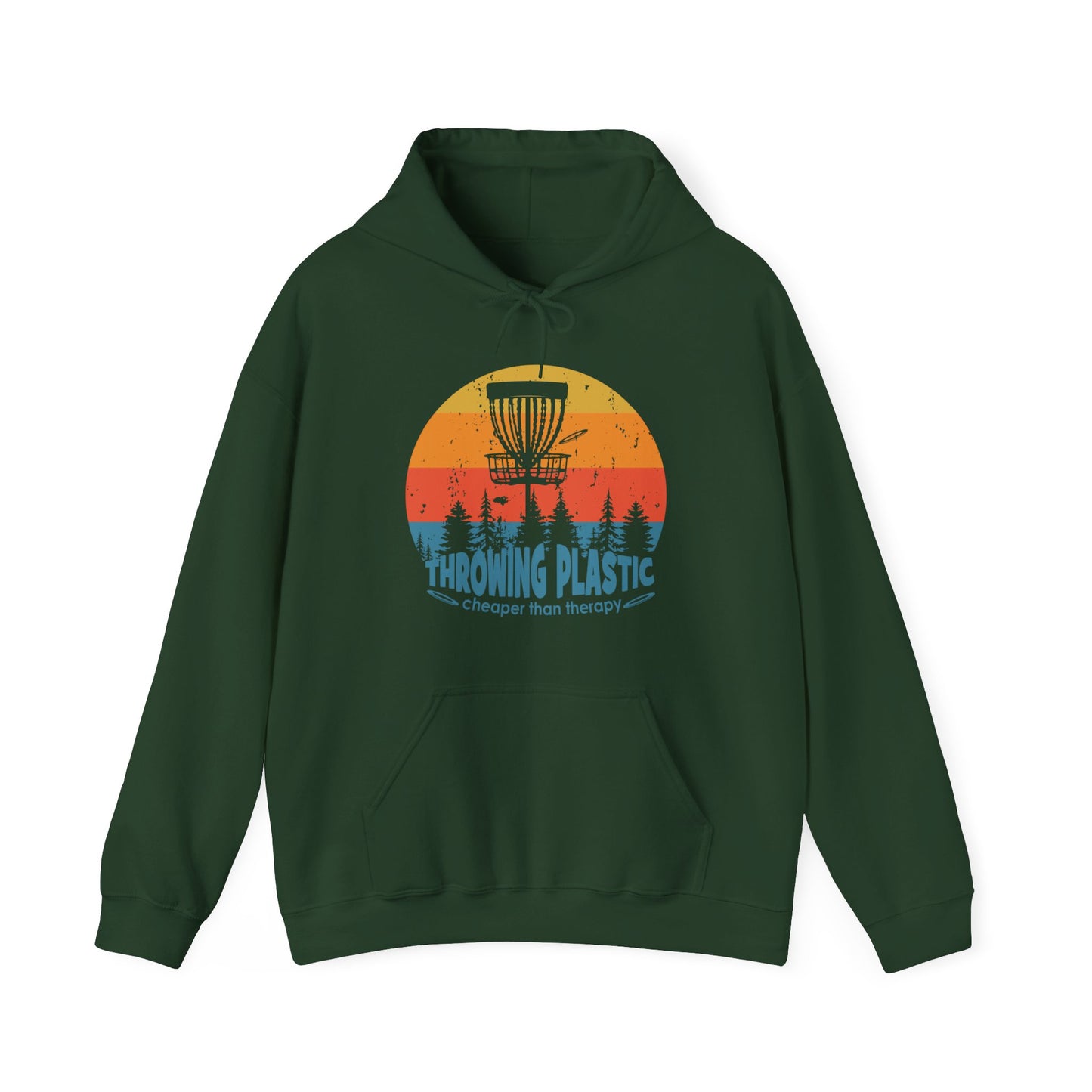 THROWING PLASTIC, CHEAPER THAN THERAPY Unisex Heavy Blend™ Hooded Sweatshirt