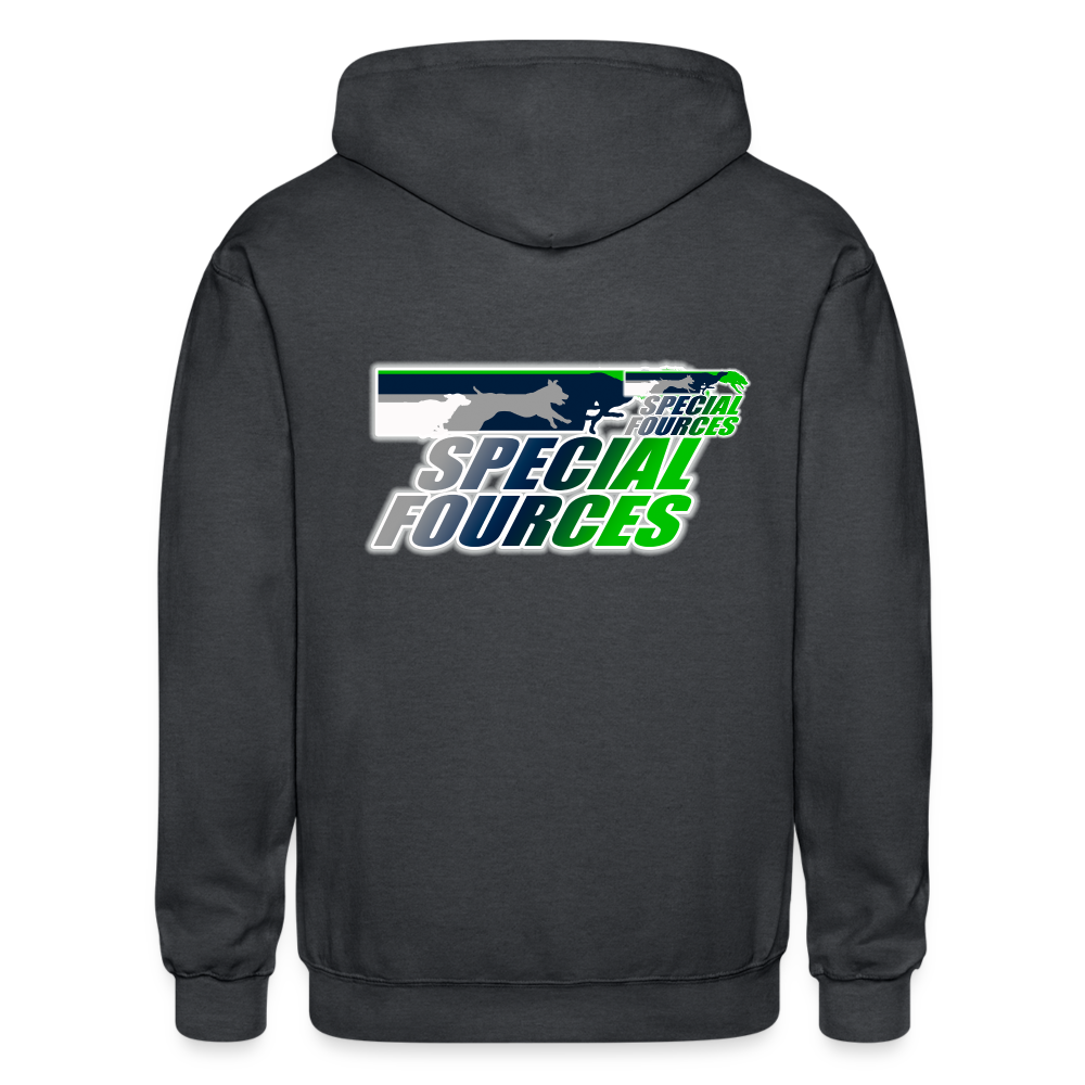 SPECIAL FORCES FLYBALL Adult Zip Hoodie - deep heather
