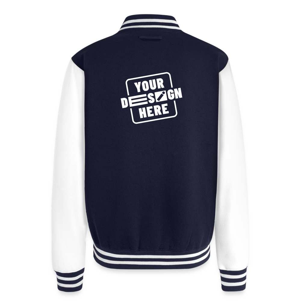 CATALOG Letterman Jacket - navy/white